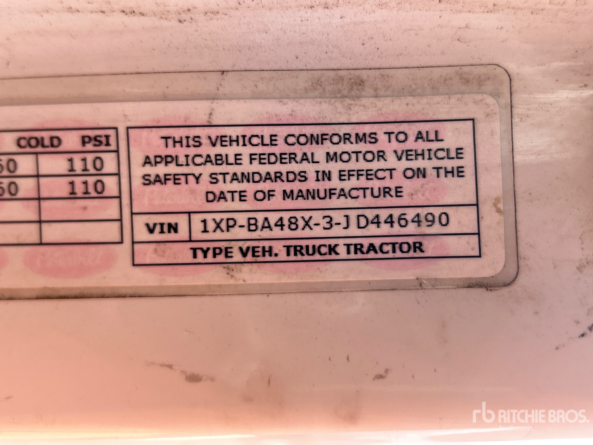 General Appearance with N.º de serie/VIN