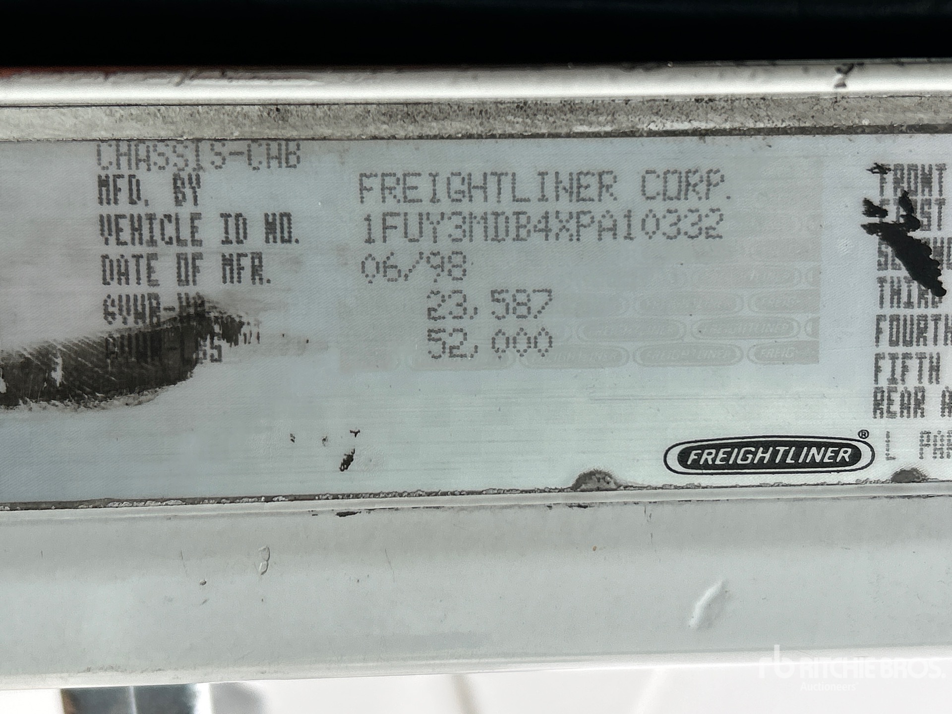 General Appearance with N.º de serie/VIN