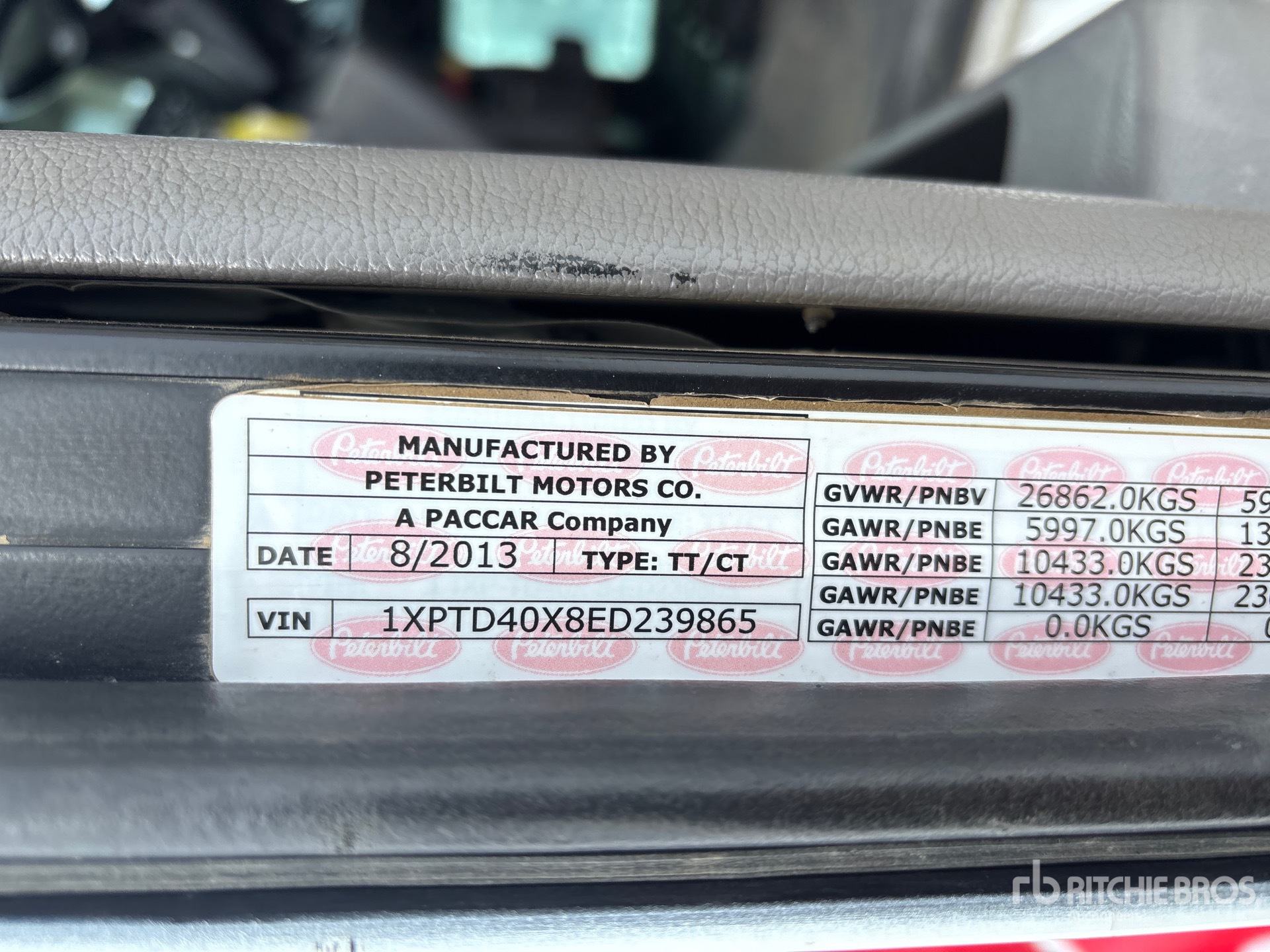 General Appearance with N.º de serie/VIN