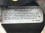 Engine with Emission Certification Label