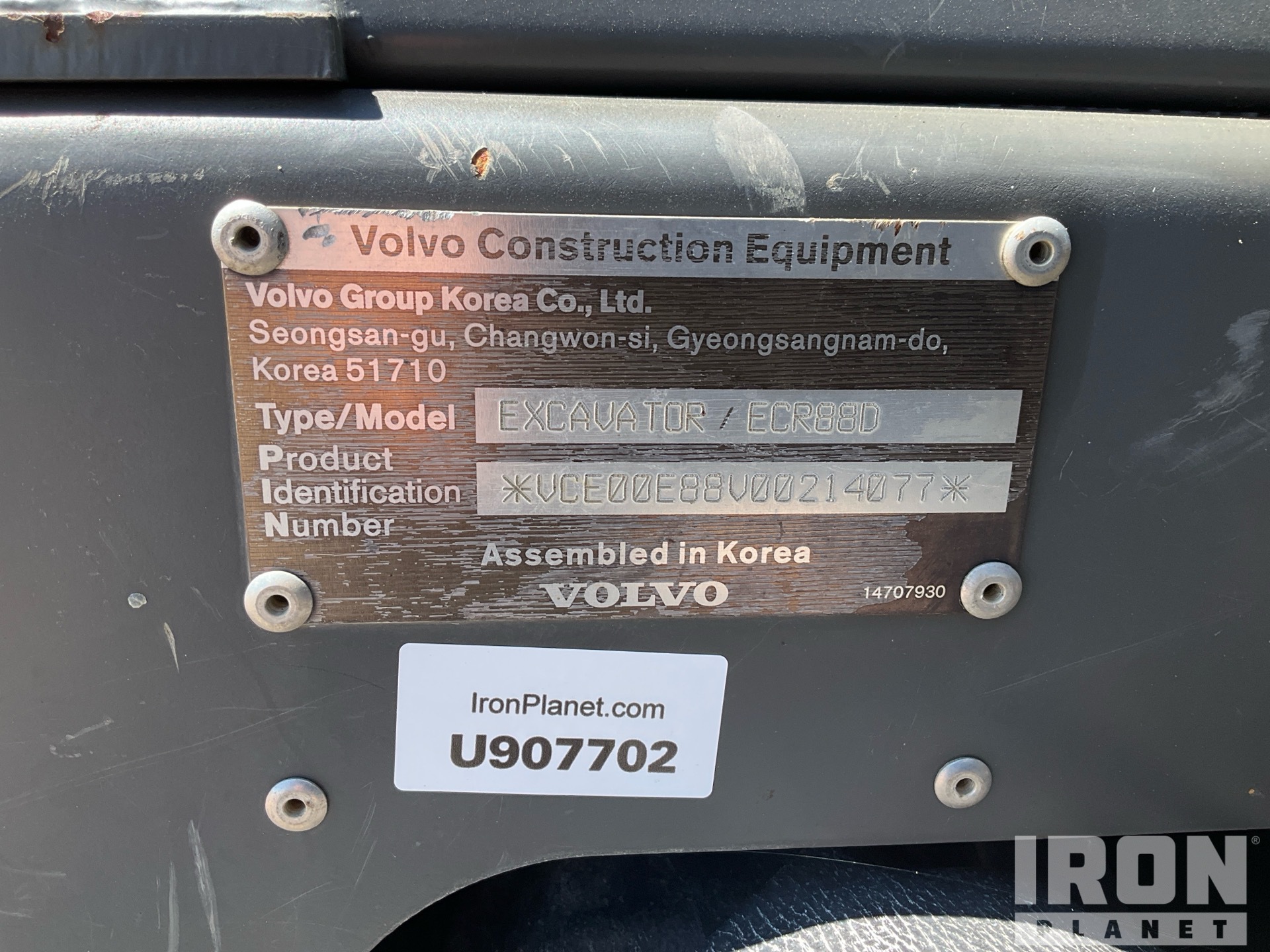 2018 Volvo ECR88D