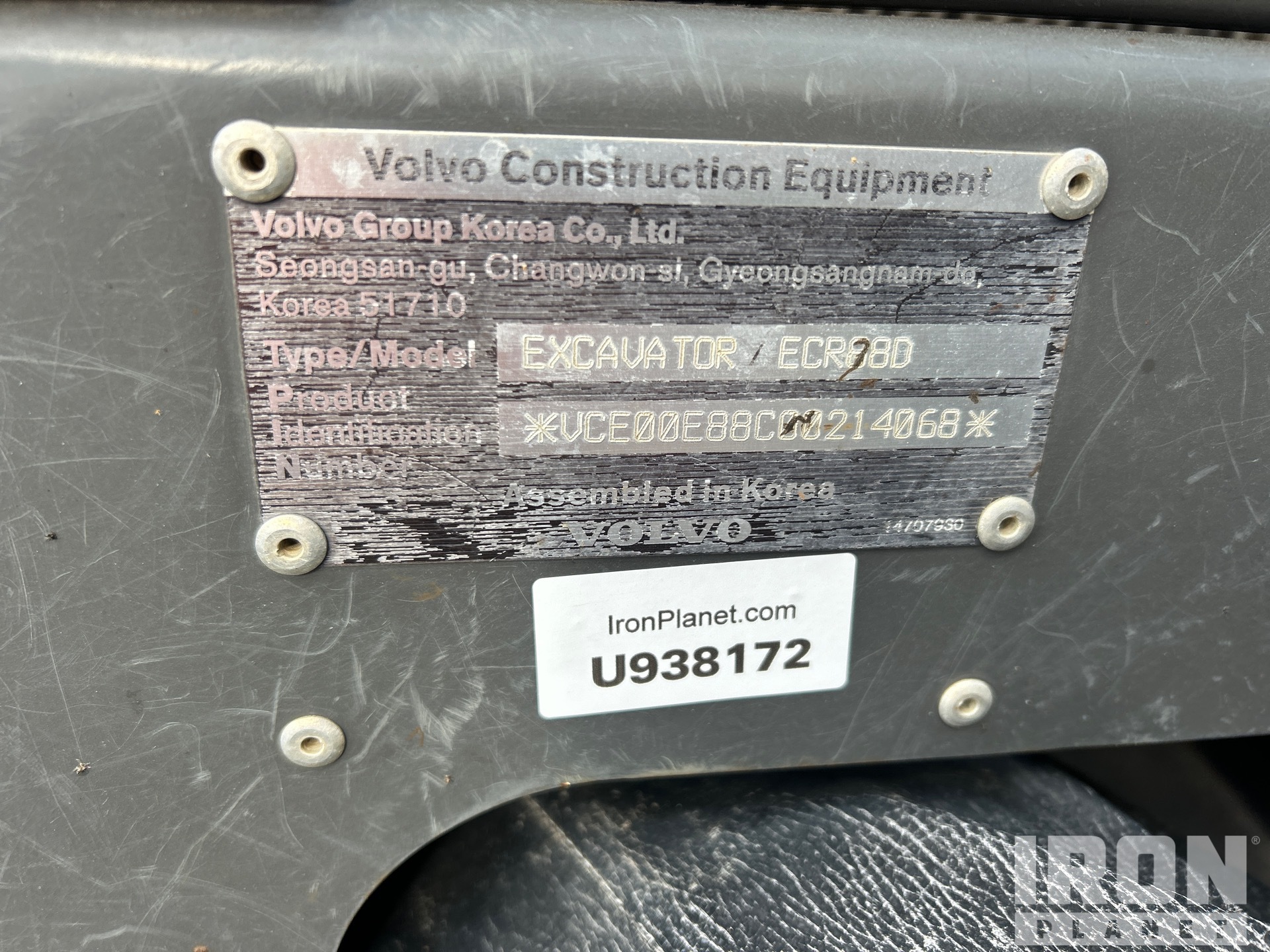 2018 Volvo ECR88D