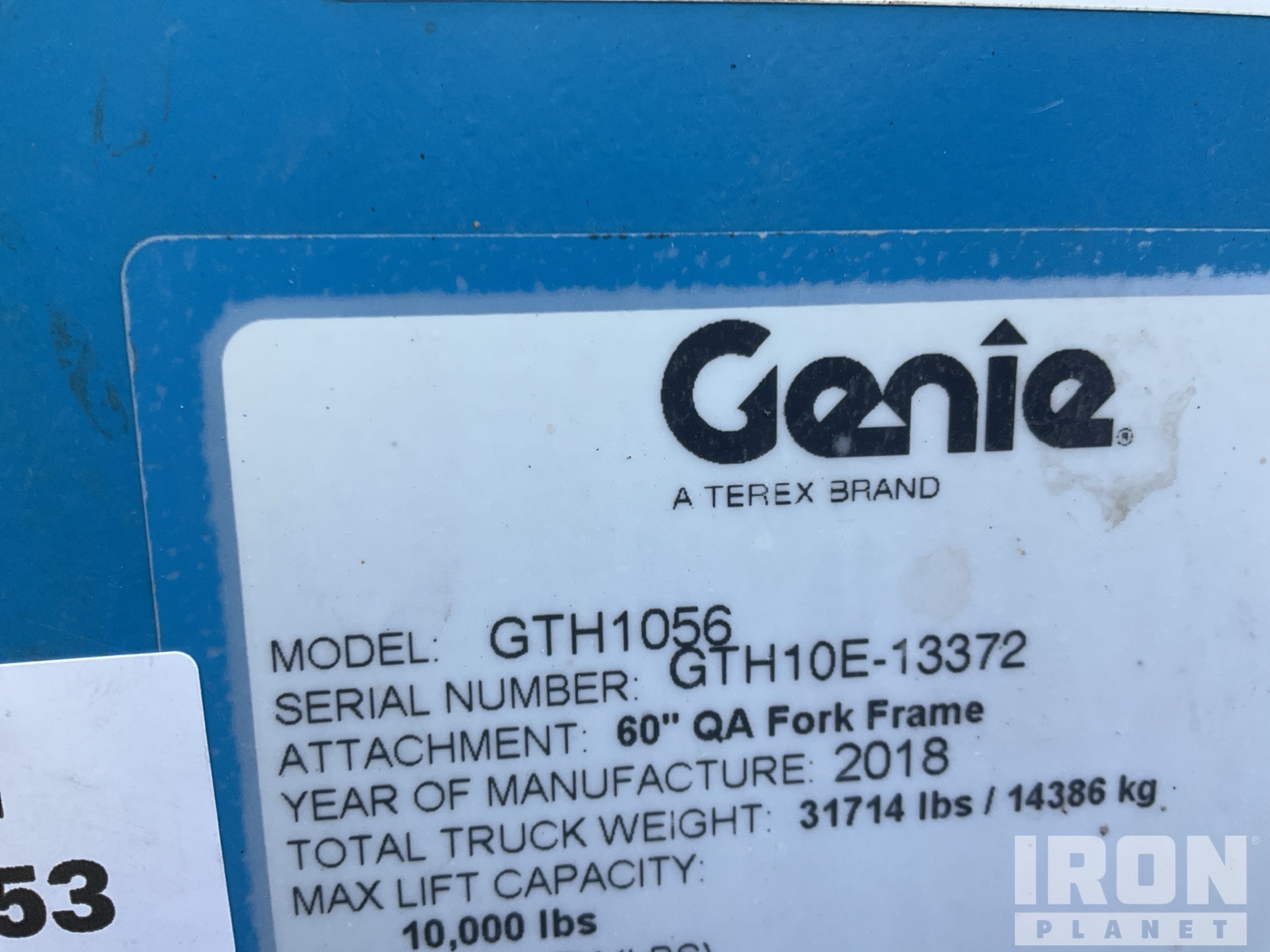 2018 Genie GTH-1056