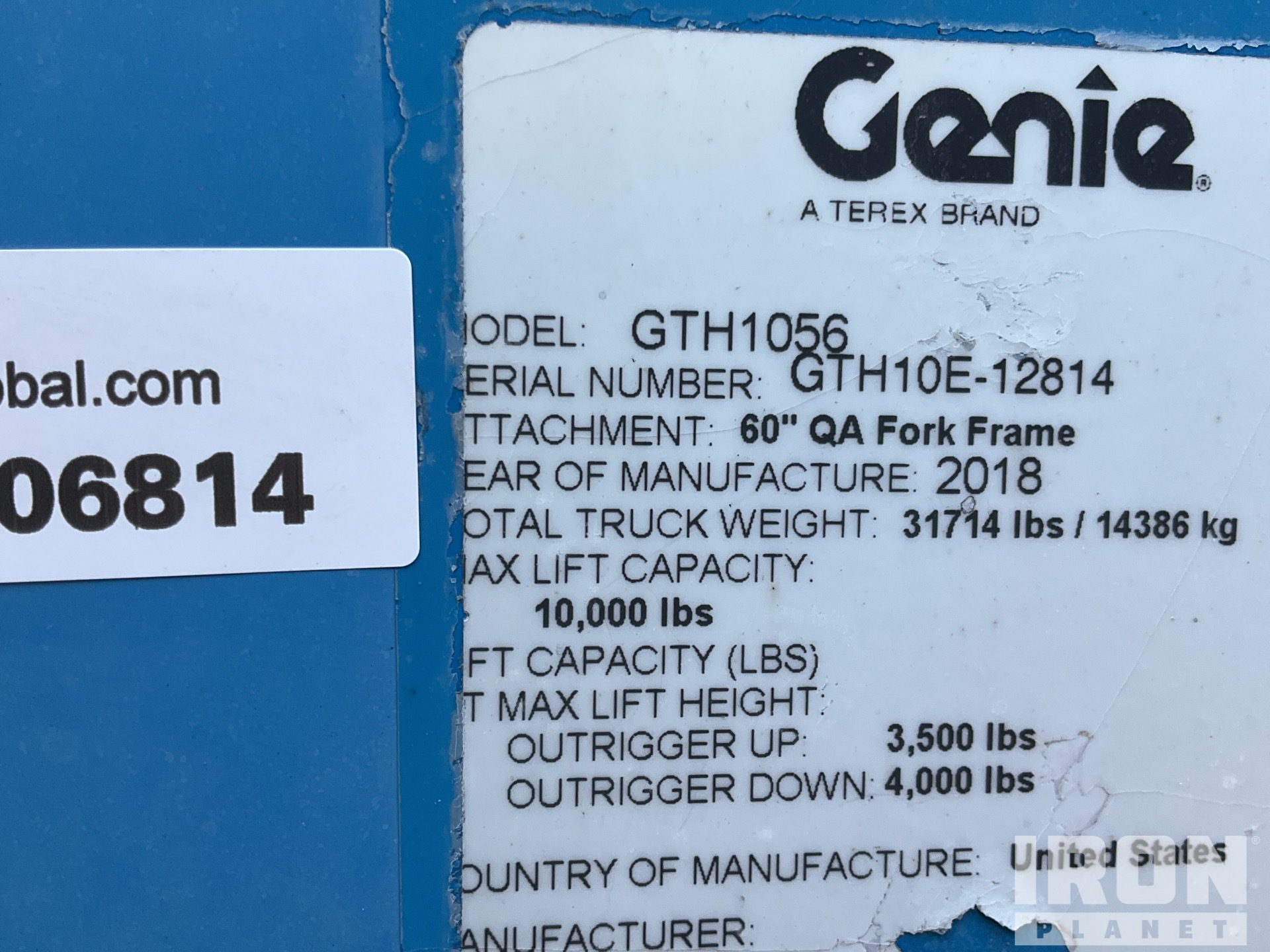 2018 Genie GTH-1056