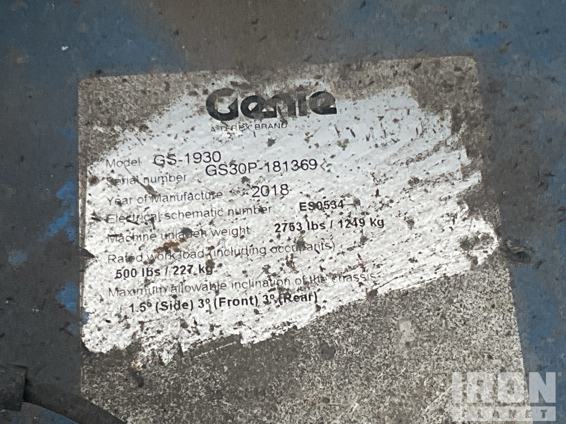 2019 Genie GS1930