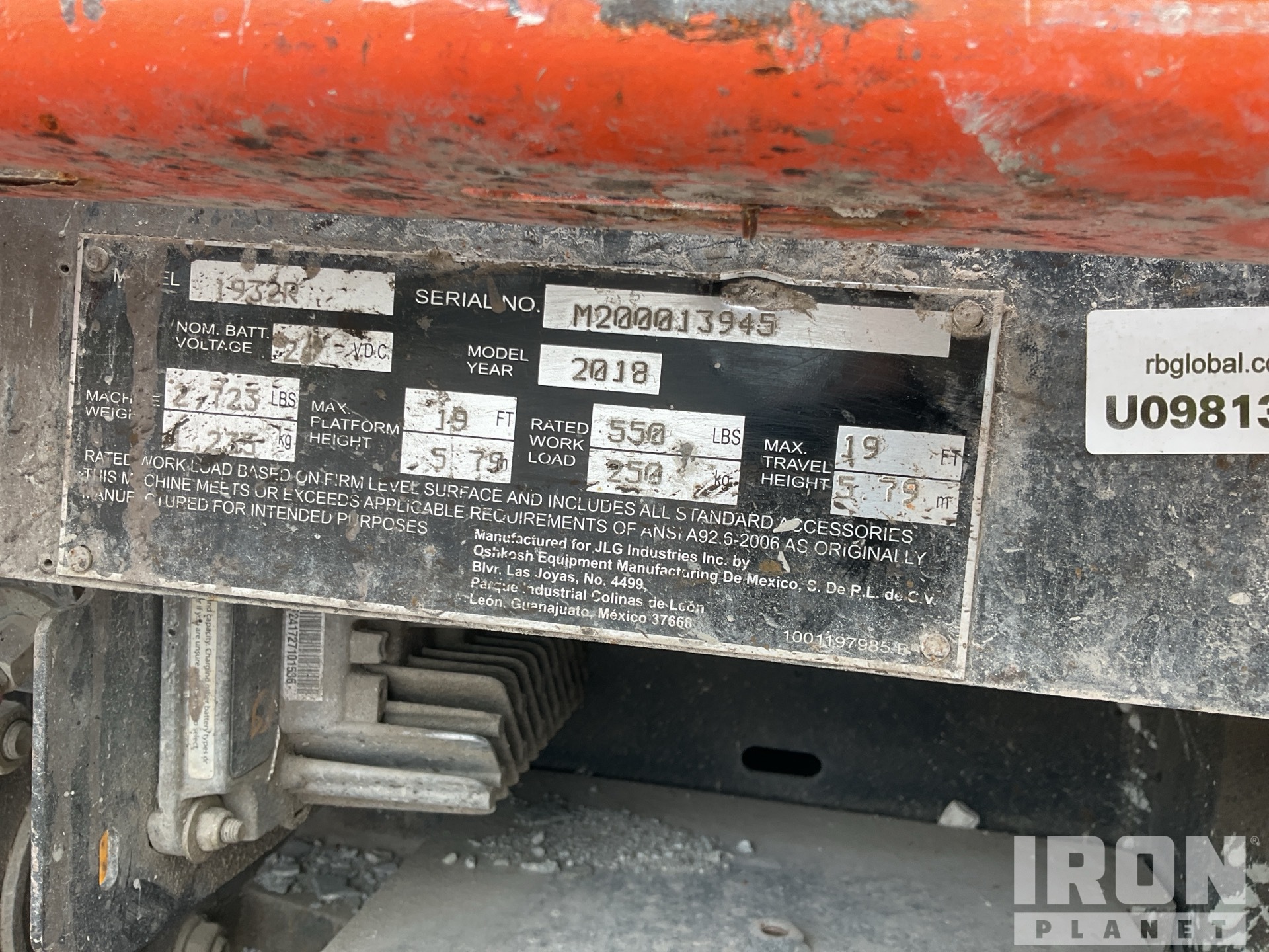 2018 JLG 1932R