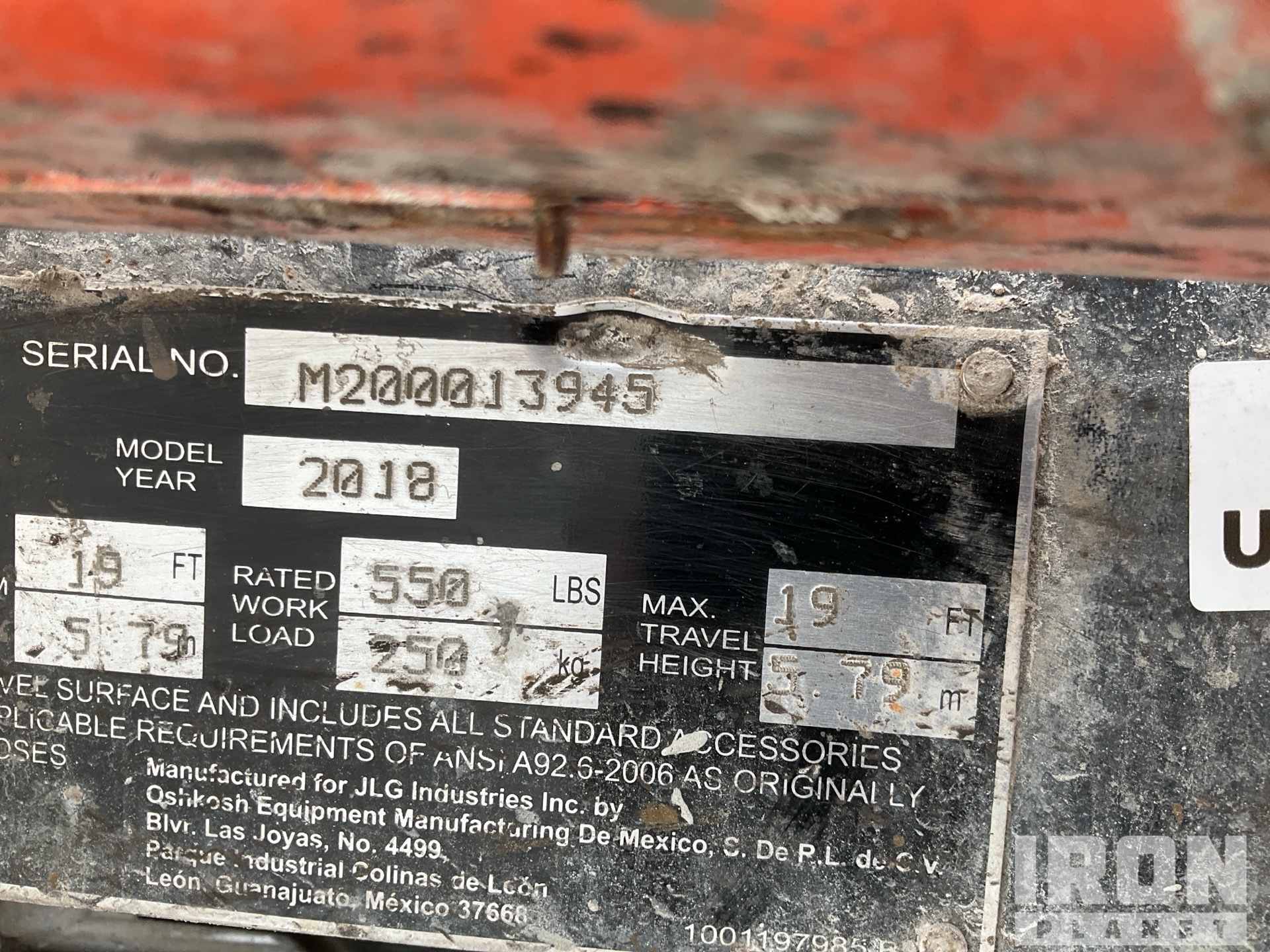 2018 JLG 1932R