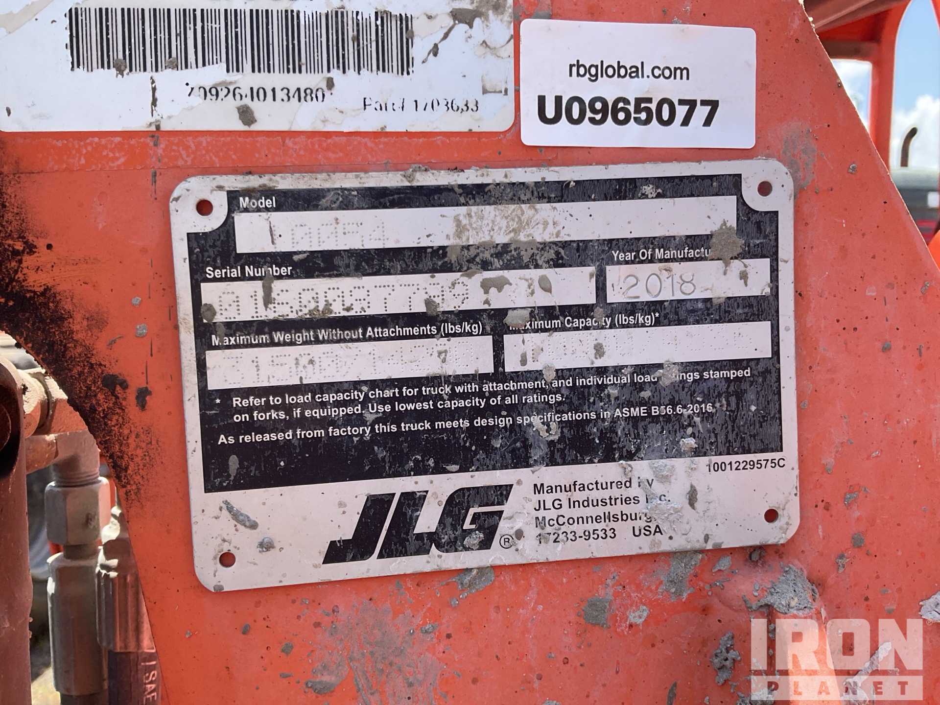 2018 JLG 10054