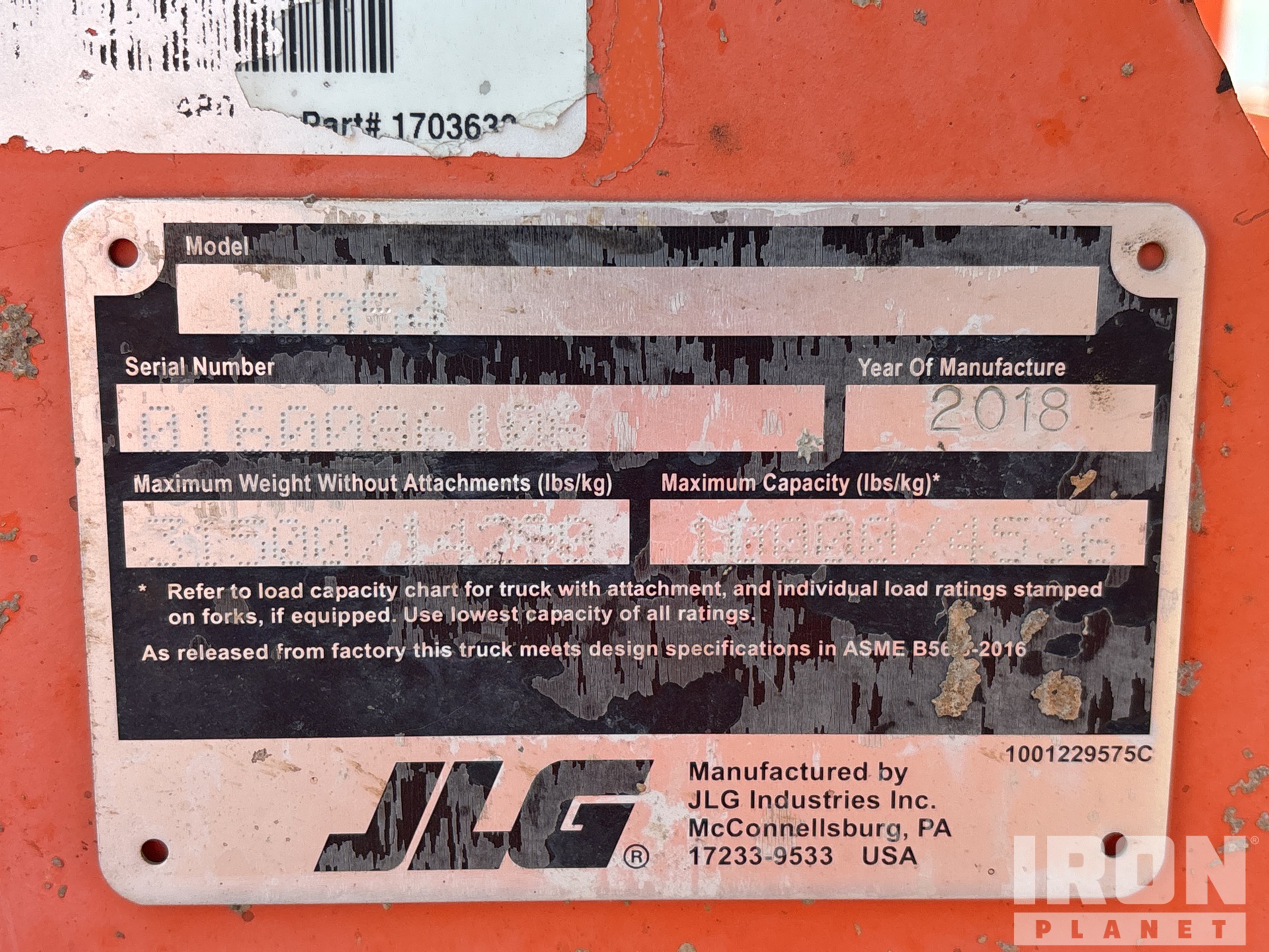 2018 JLG 10054