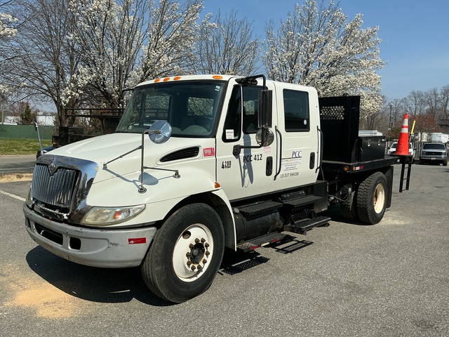 2008 International Durastar 4200 4x2 Crew Cab Cable Puller Utility Truck