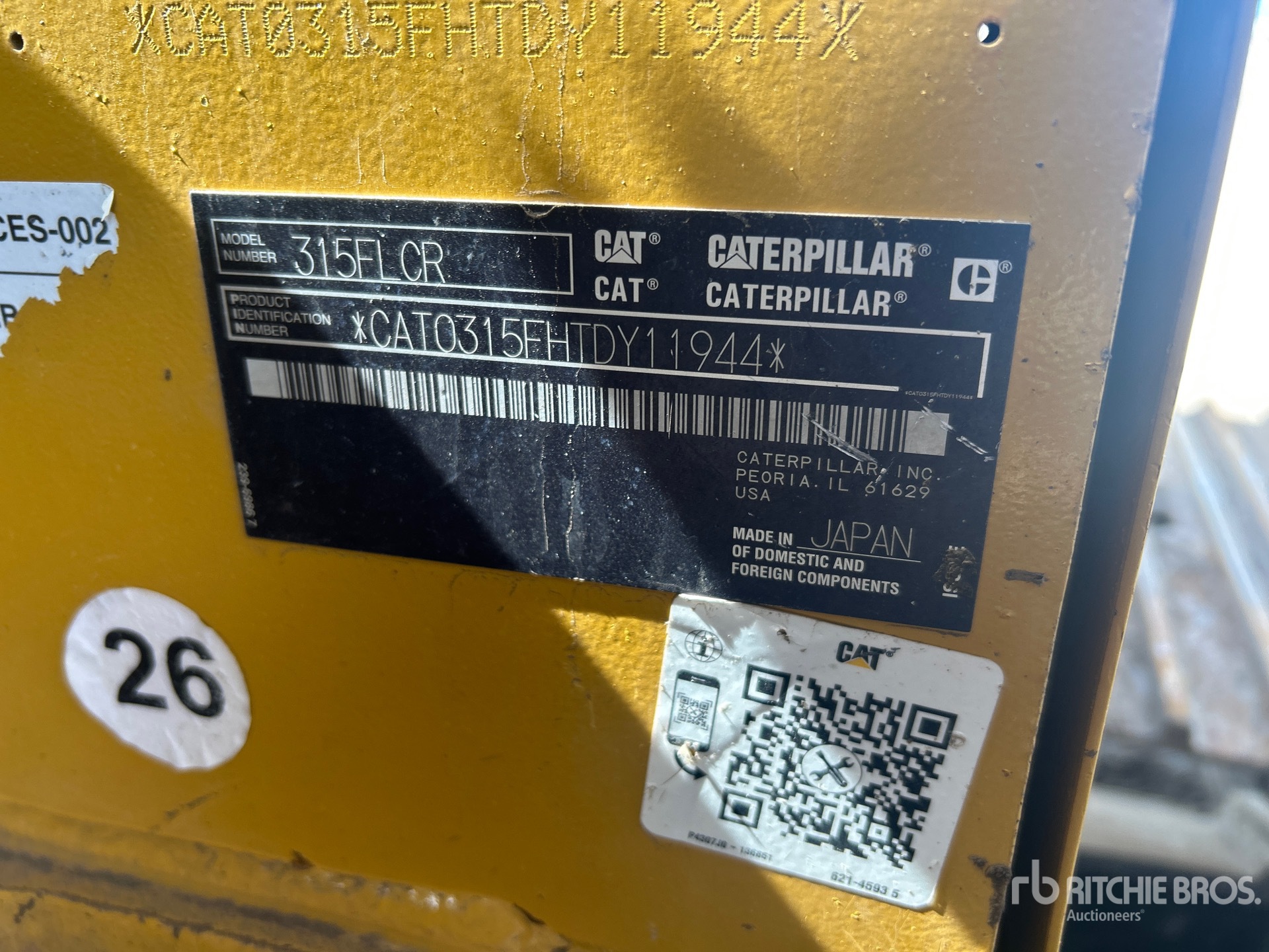 2018 Caterpillar 315F L