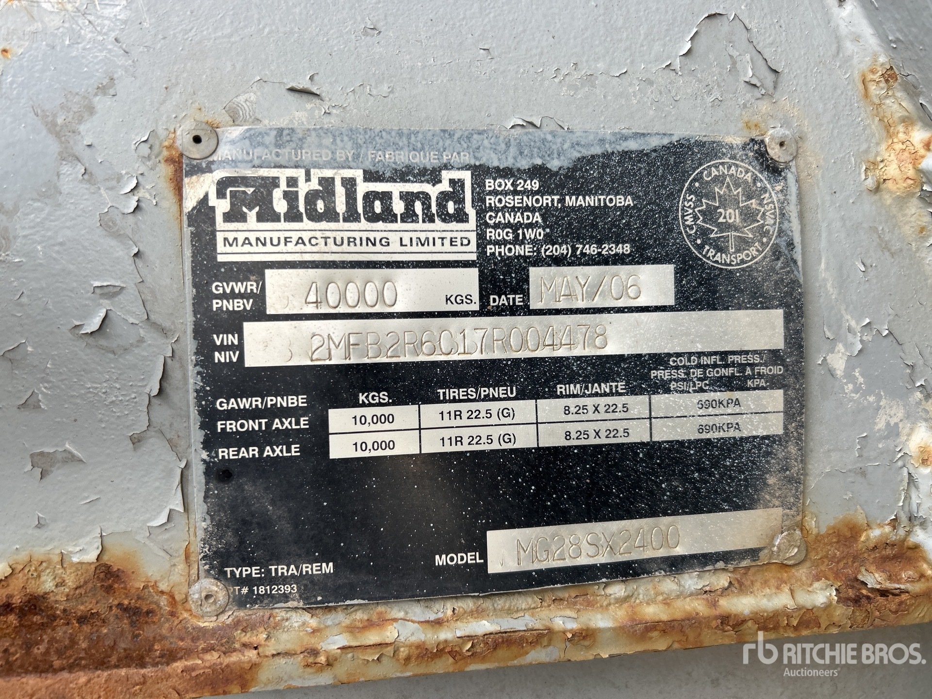 General Appearance with Numéro de série/Numéro d'identification du véhicule automobile