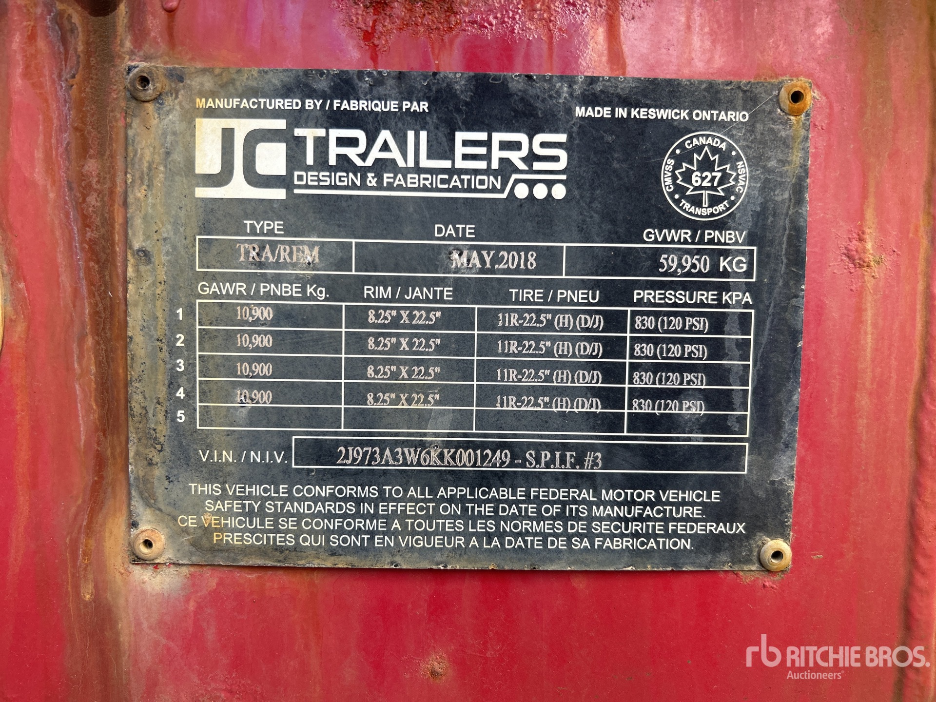 General Appearance with Numero seriale/numero d’identificazione del veicolo (VIN)