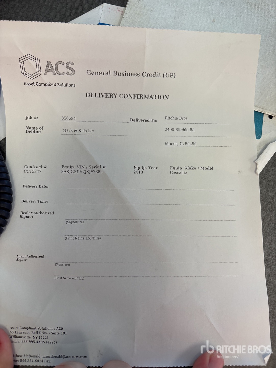 2018 Freightliner CASCADIA 125