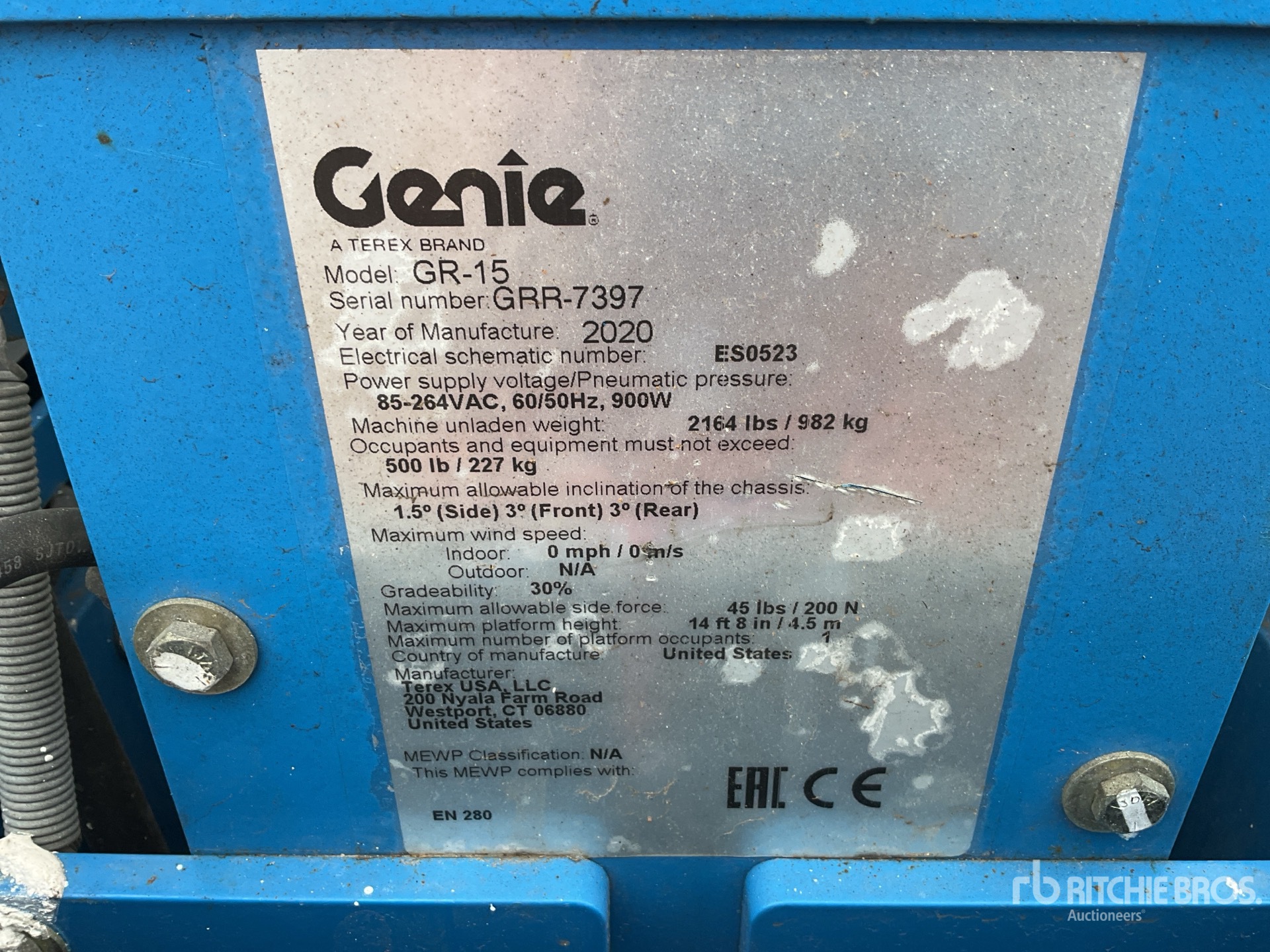 General Appearance with N.º de serie/VIN