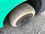 Chassis Lift with Left Rear Tire