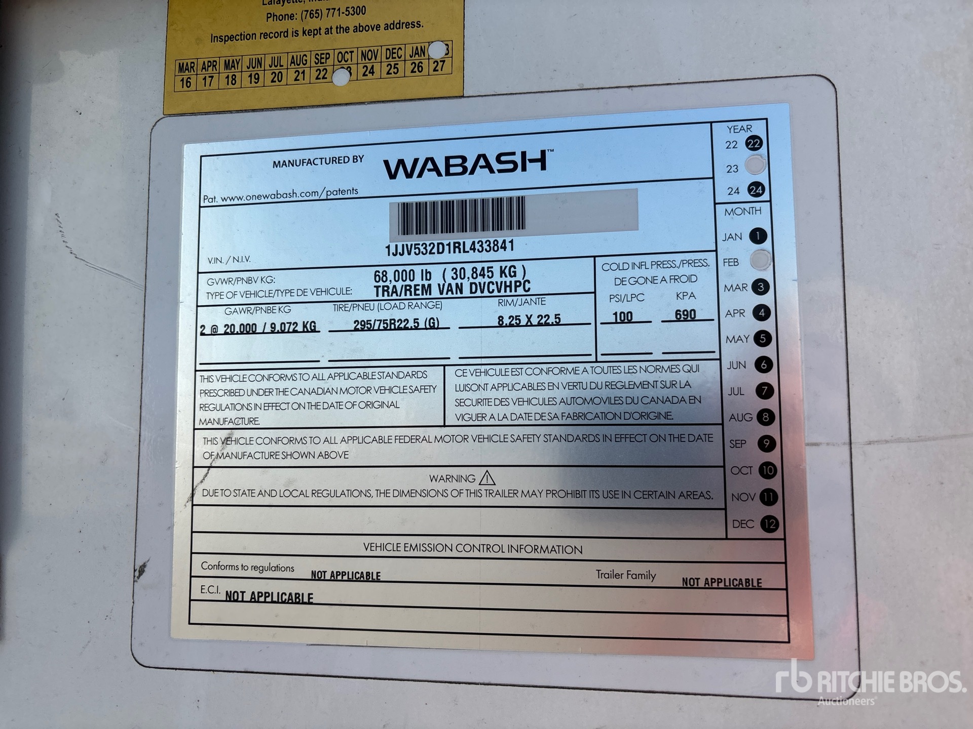 General Appearance with Numero seriale/numero d’identificazione del veicolo (VIN)