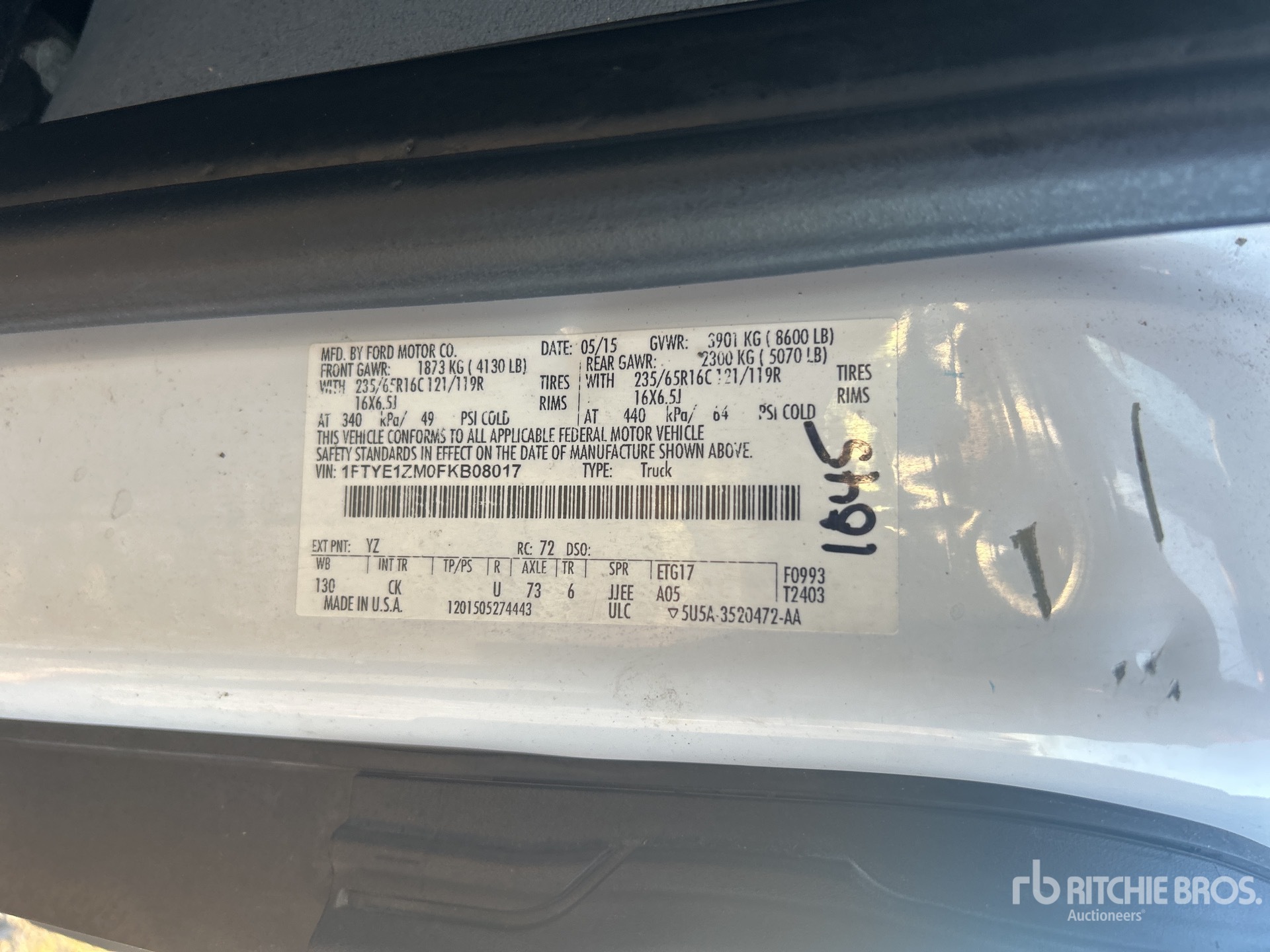 General Appearance with N.º de serie/VIN