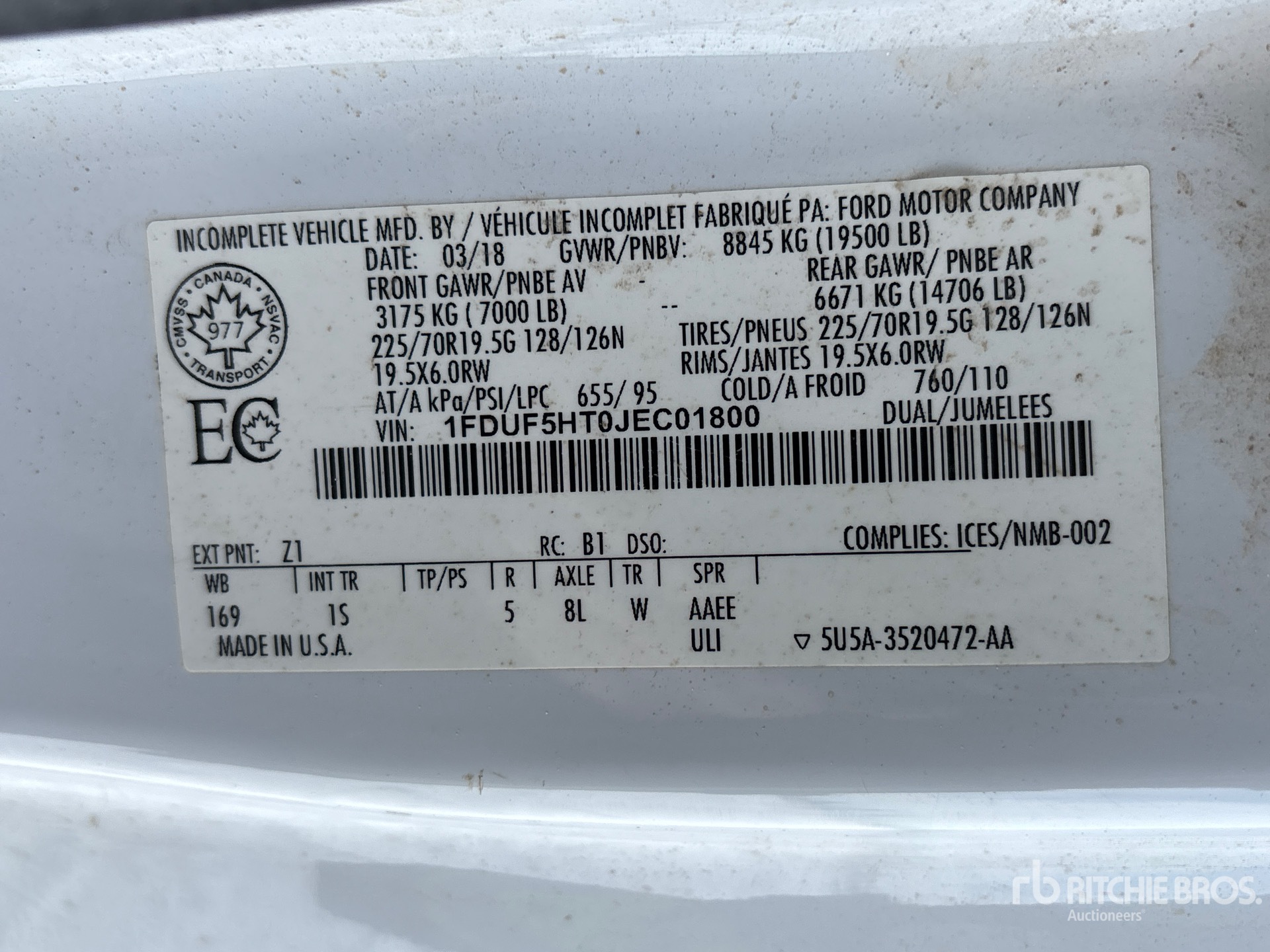 General Appearance with Second Serial Number/VIN Photo