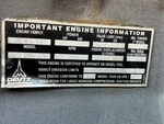 Engine with Emission Certification Label