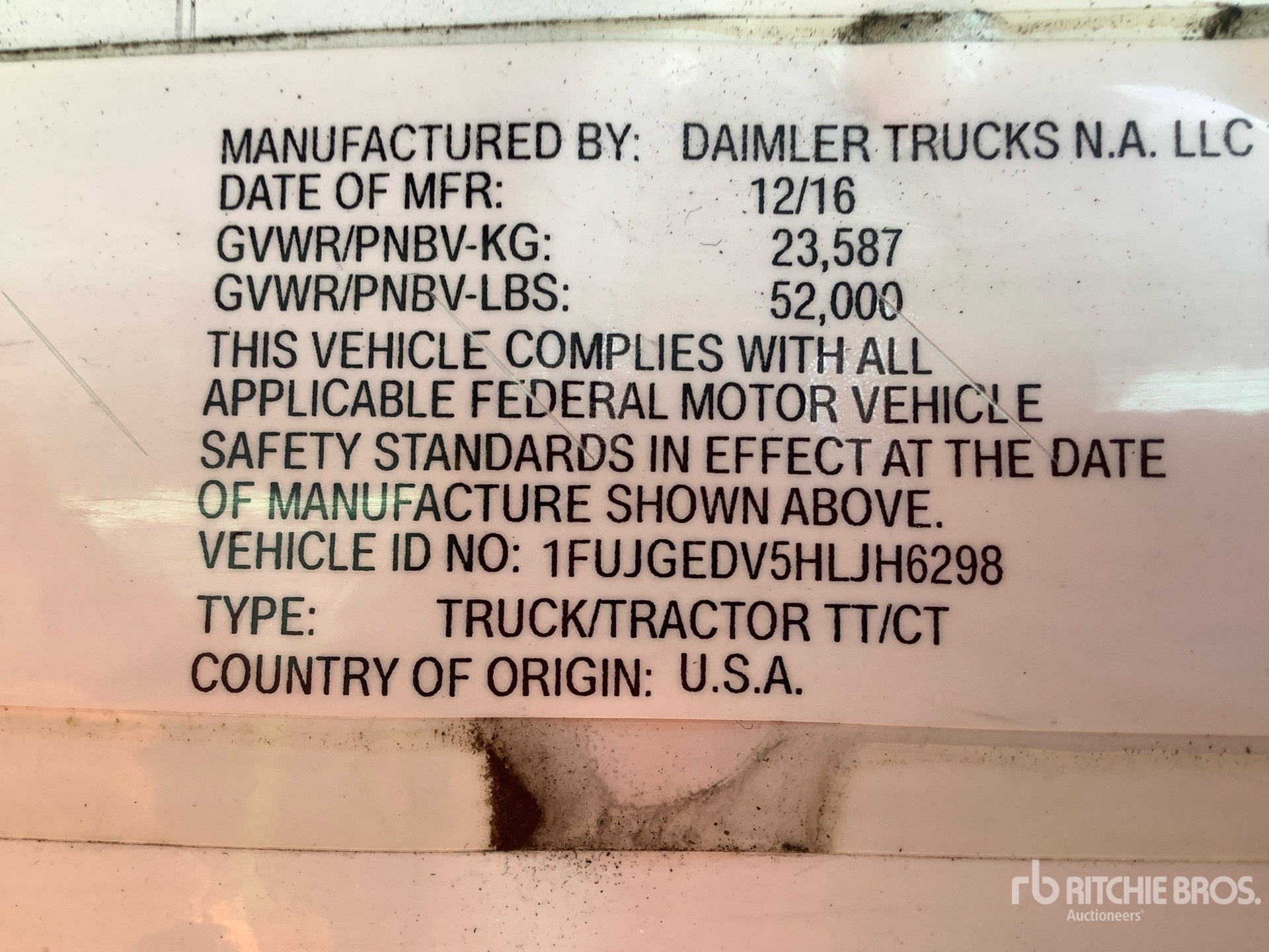 2017 Freightliner CASCADIA 125