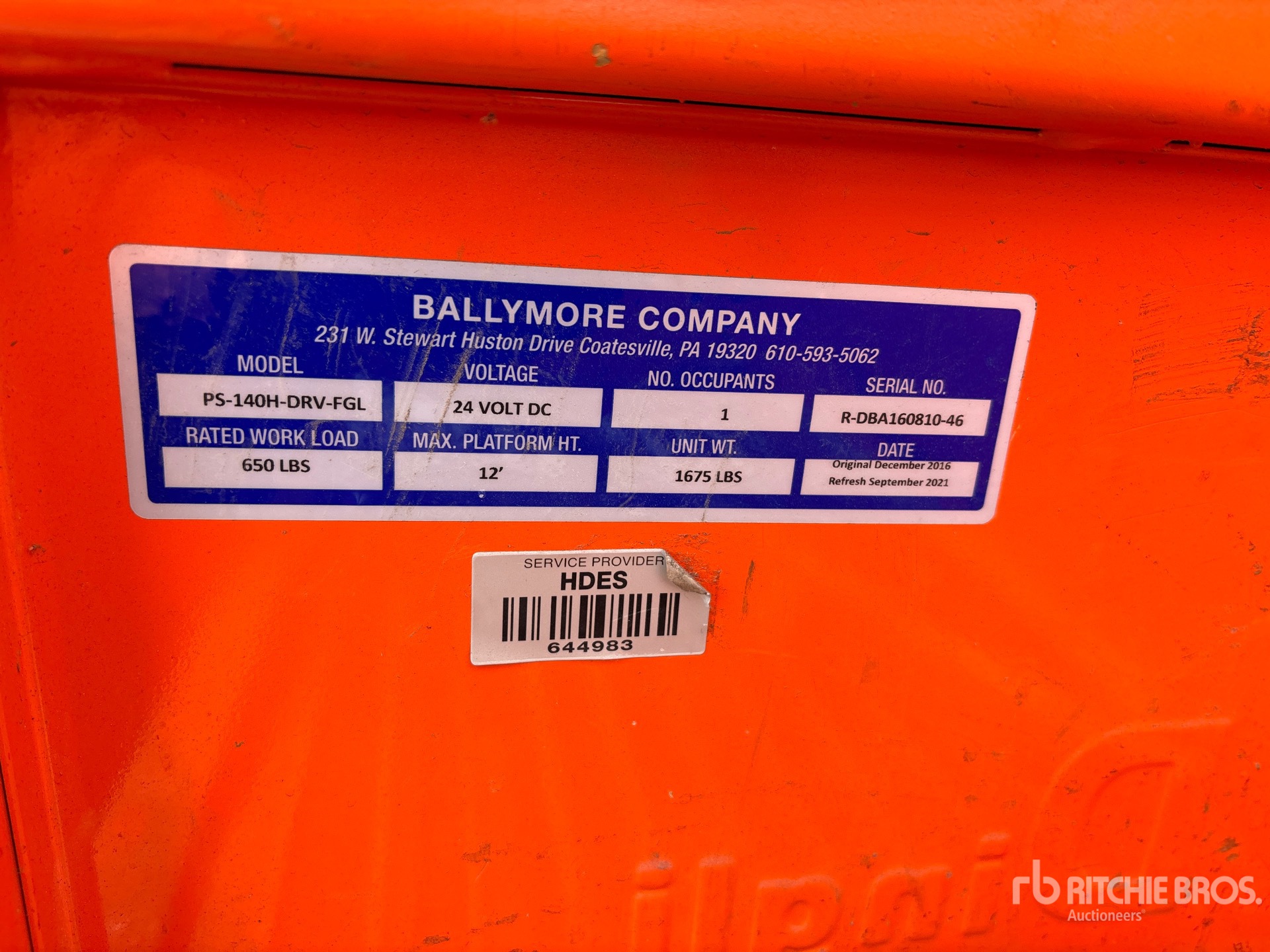 General Appearance with N.º de serie/VIN