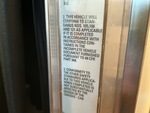 General Appearance with Motor Vehicle Safety Standards Label