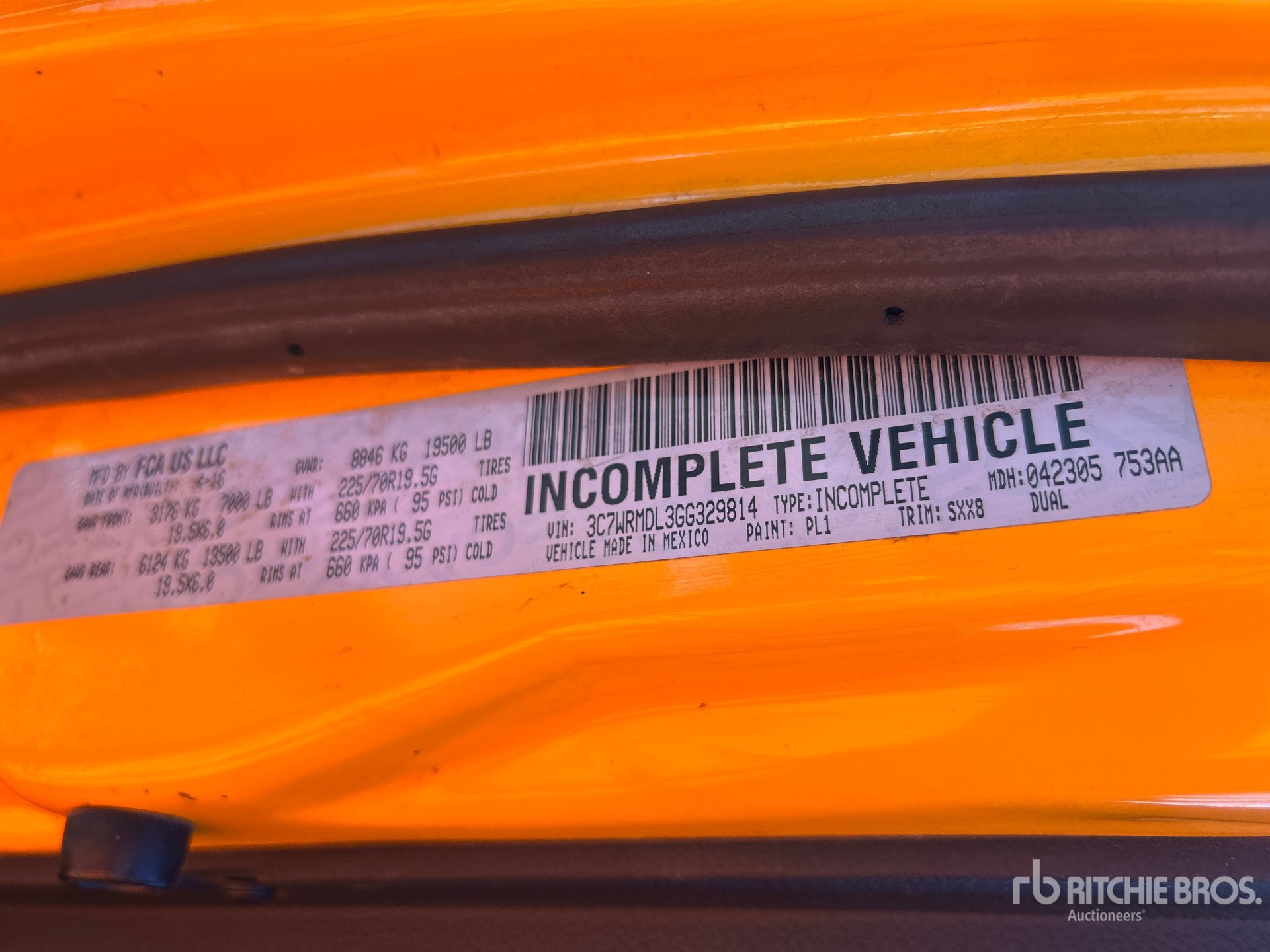 General Appearance with N.º de serie/VIN