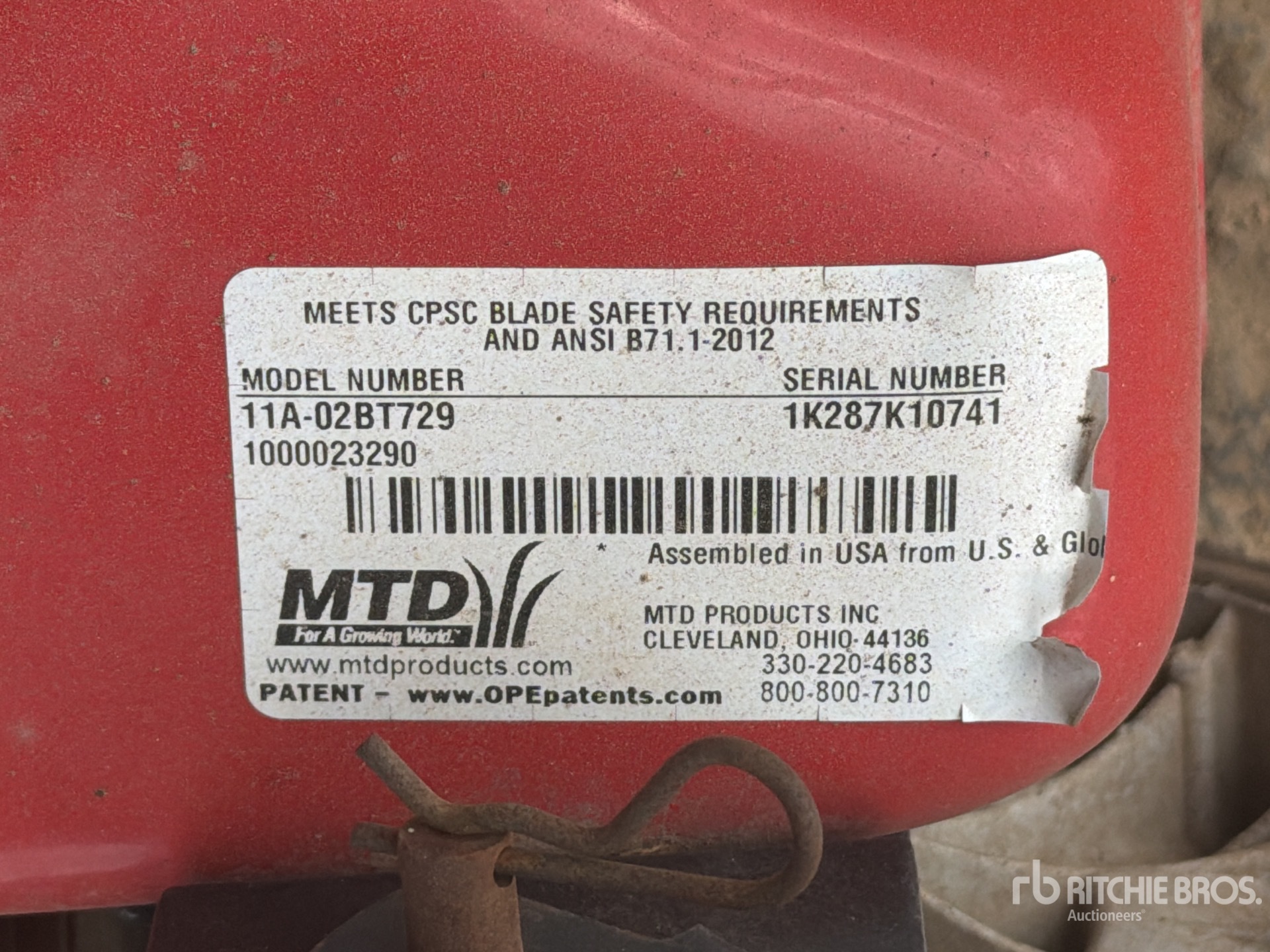 General Appearance with N.º de serie/VIN