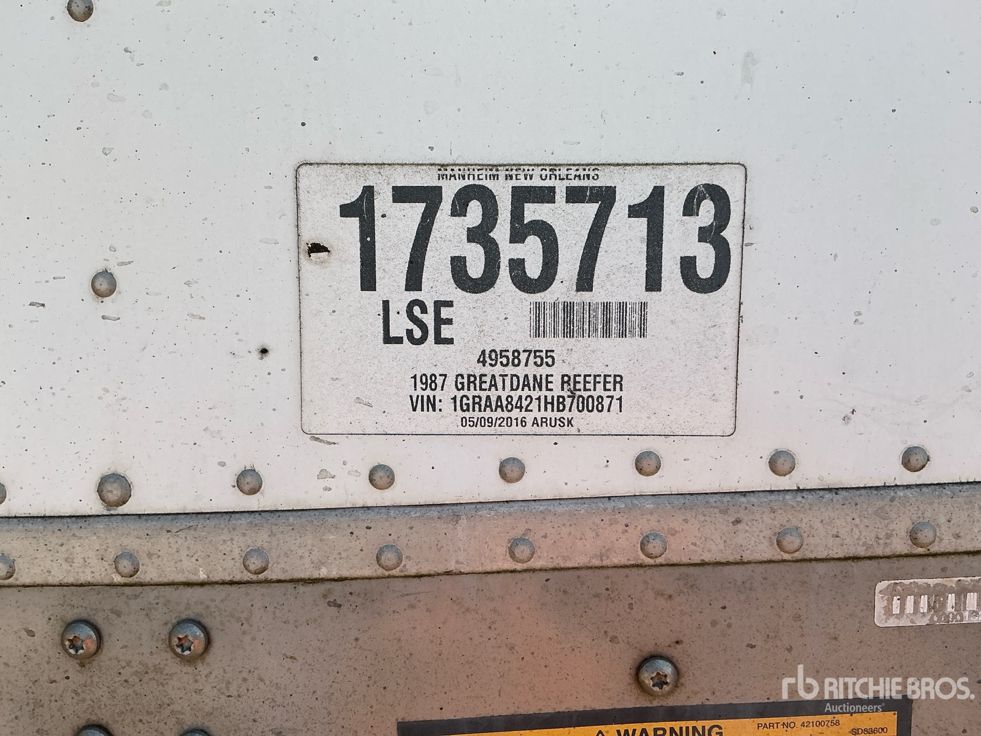 General Appearance with Numéro de série/Numéro d'identification du véhicule automobile