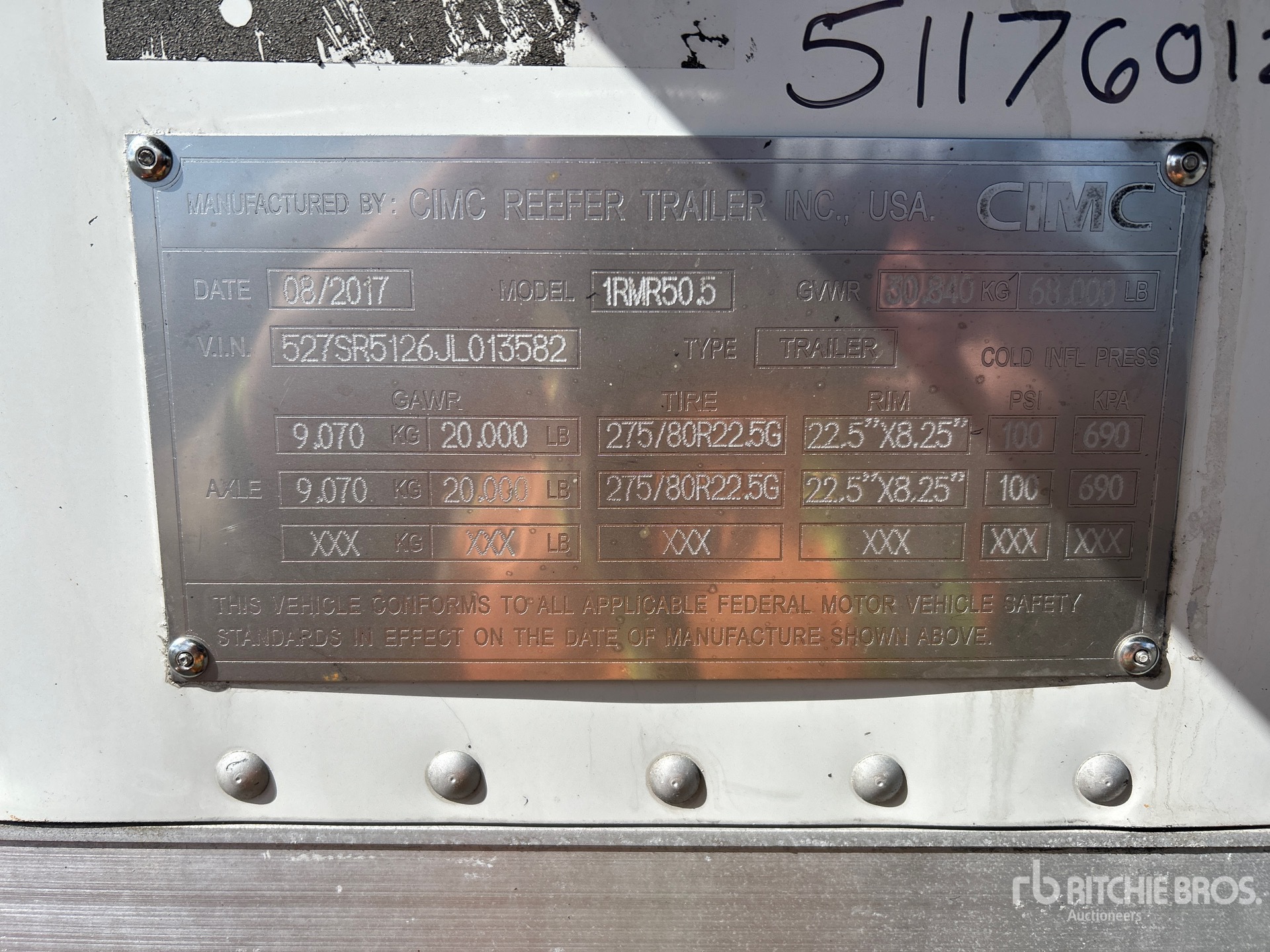 General Appearance with Numéro de série/Numéro d'identification du véhicule automobile