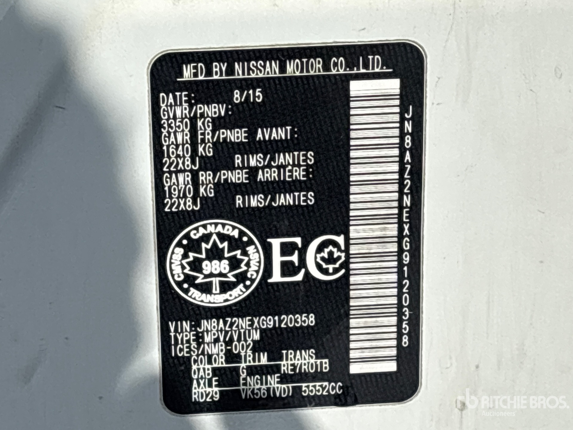 General Appearance with Second Serial Number/VIN Photo