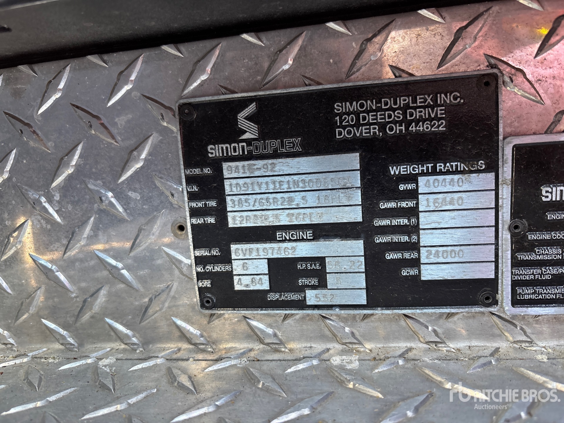 General Appearance with Numero seriale/numero d’identificazione del veicolo (VIN)