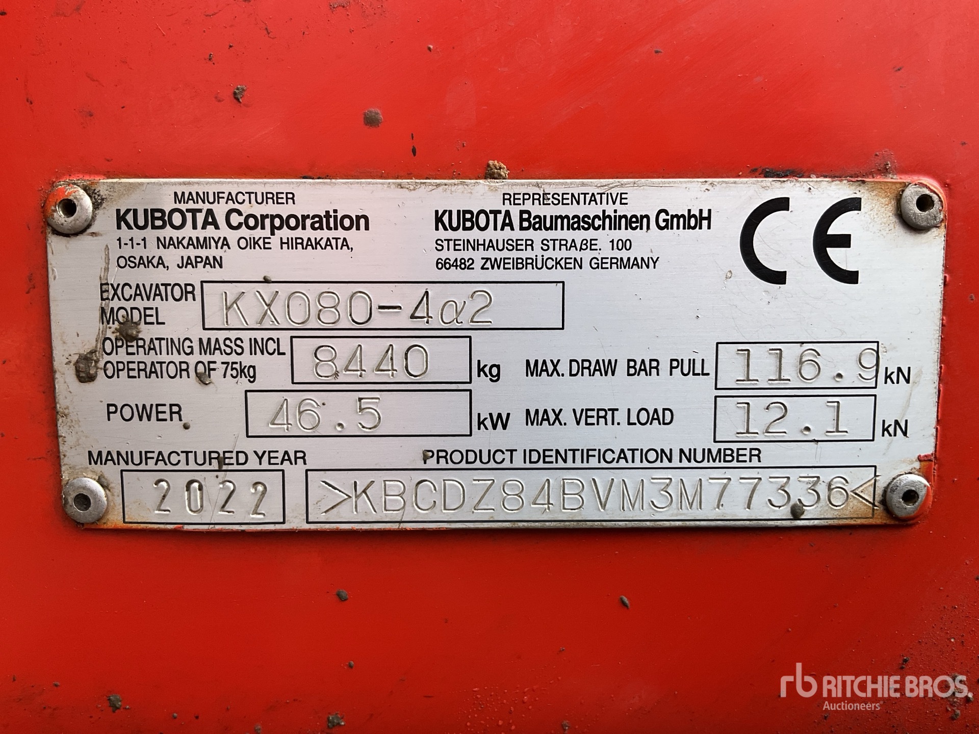 General Appearance with N.º de serie/VIN