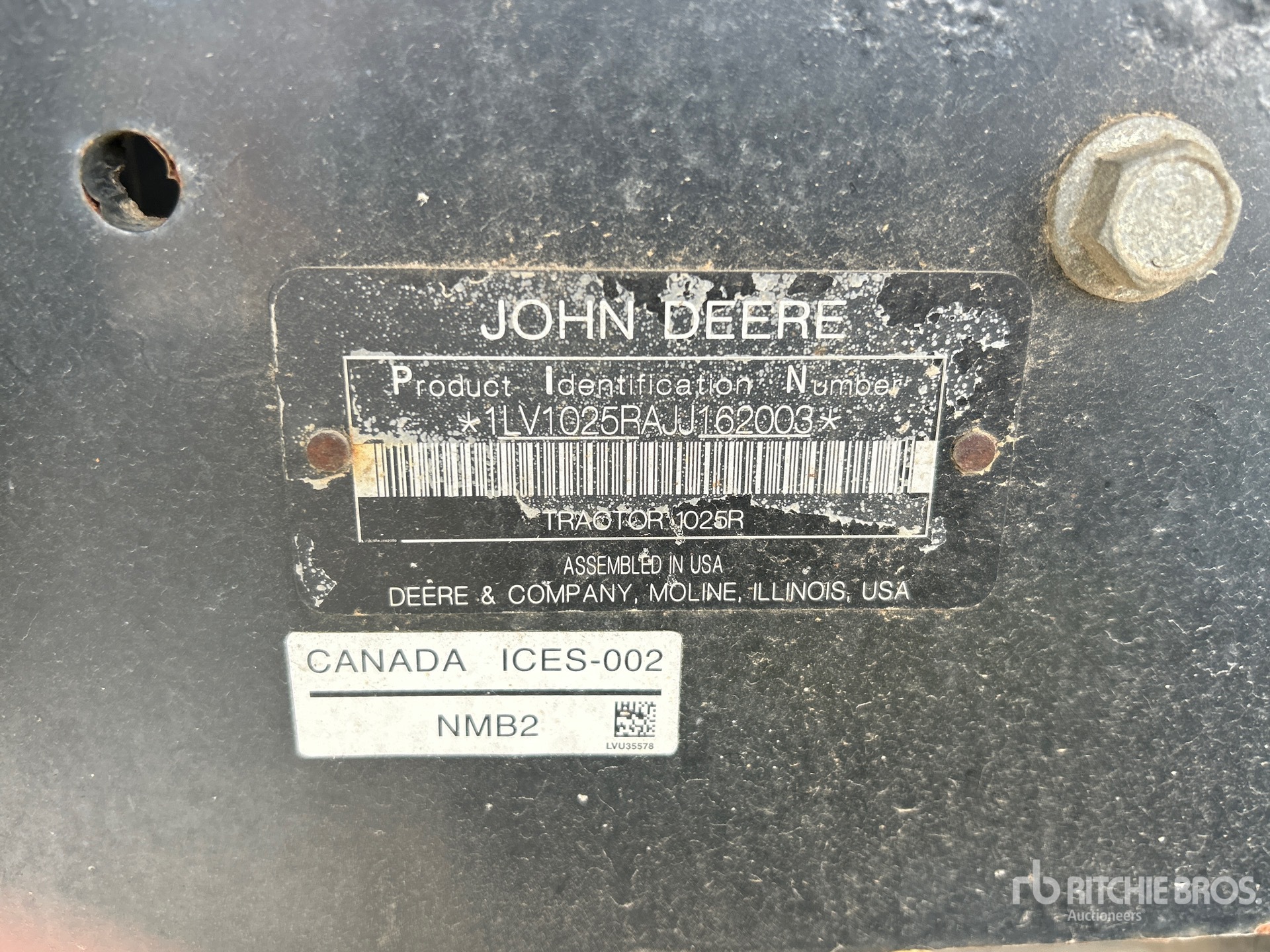 General Appearance with N.º de serie/VIN