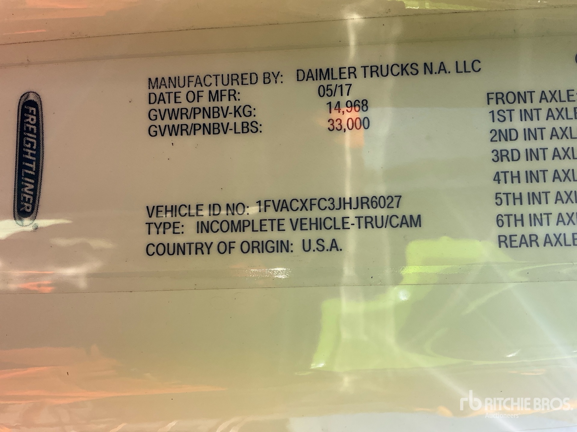 General Appearance with Numero seriale/numero d’identificazione del veicolo (VIN)