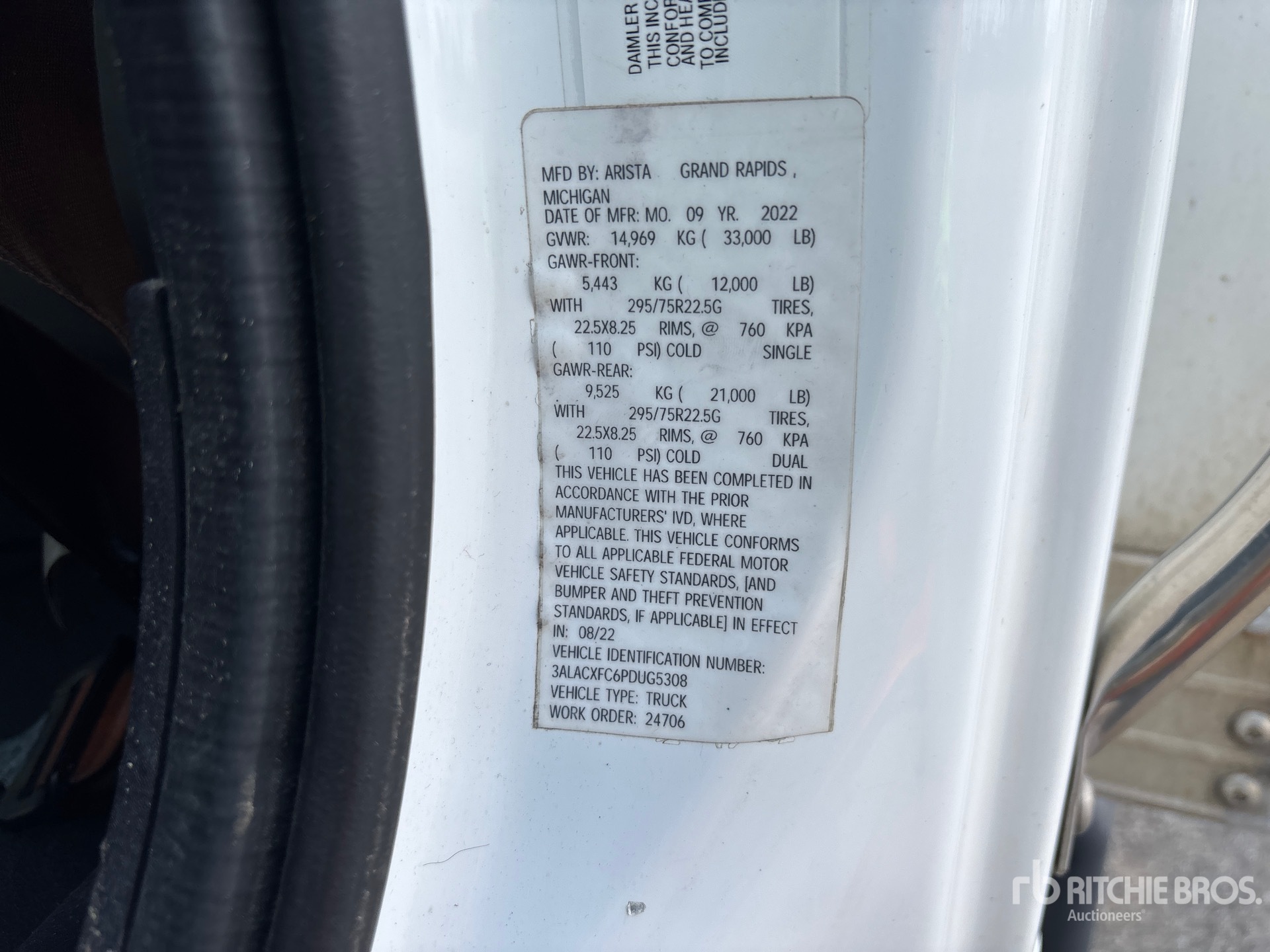 General Appearance with Numéro de série/Numéro d'identification du véhicule automobile