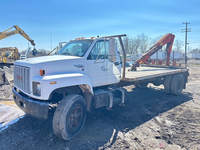 Articulated Boom on 1991 GMC C7500 4x2 Boom Truck (Inoperable)