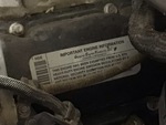 Engine with Emission Certification Label