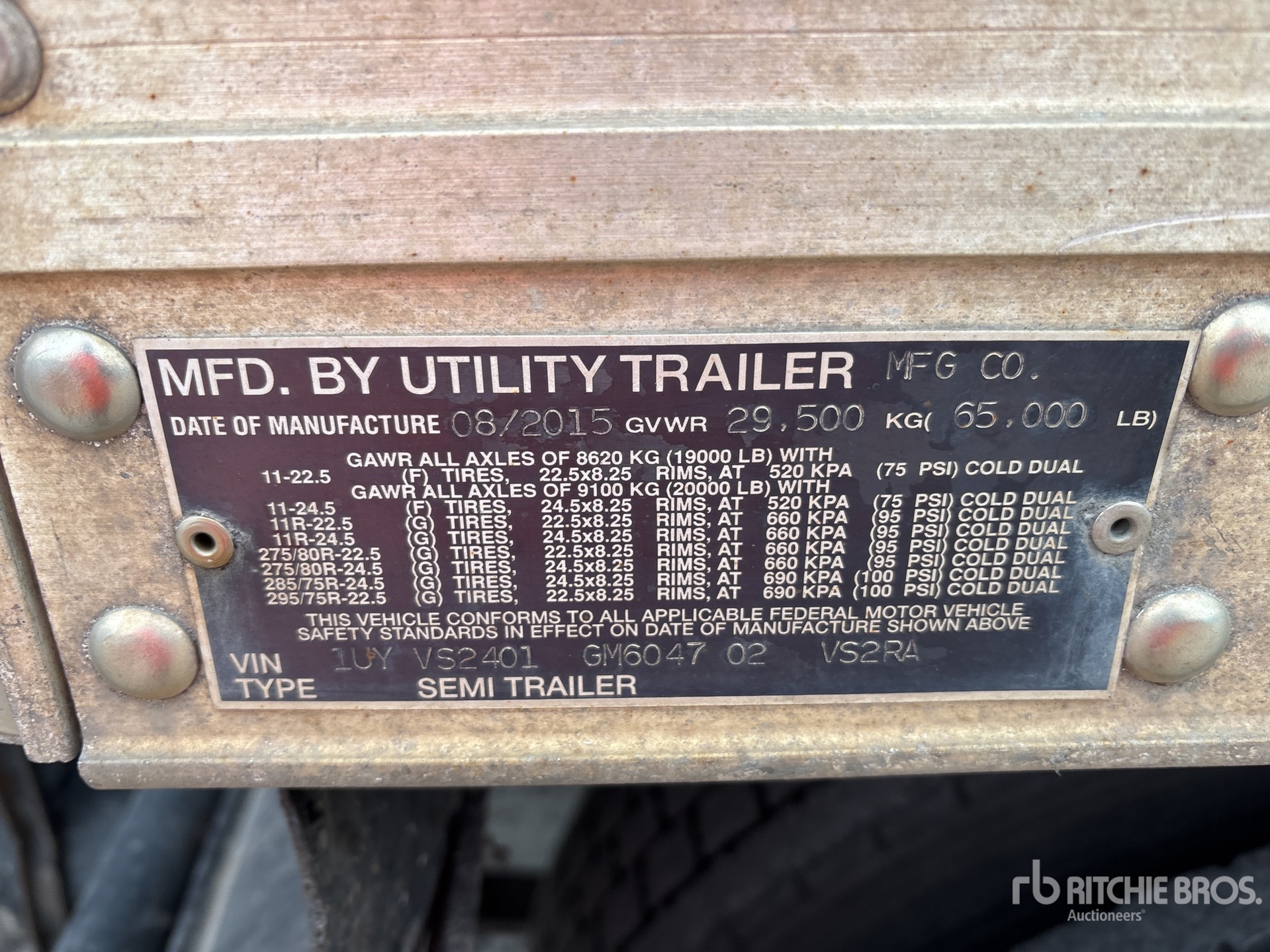 2016 Utility 40 ft T/A