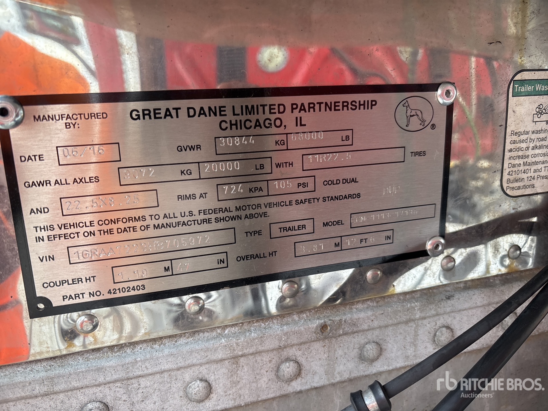 Photo of a 2017 Great Dane 36 ft T/A