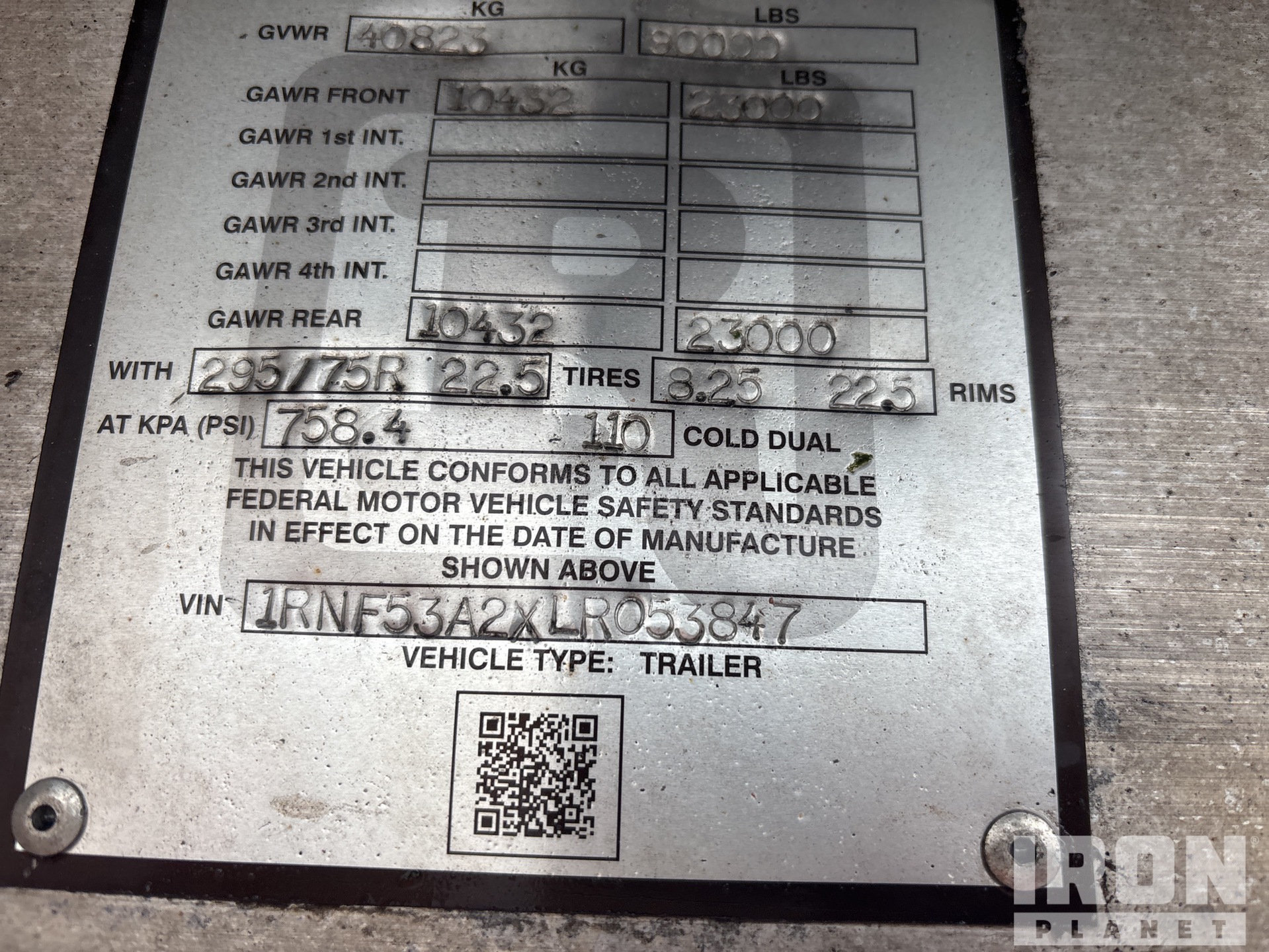 2020 Reitnouer 53 ft T/A