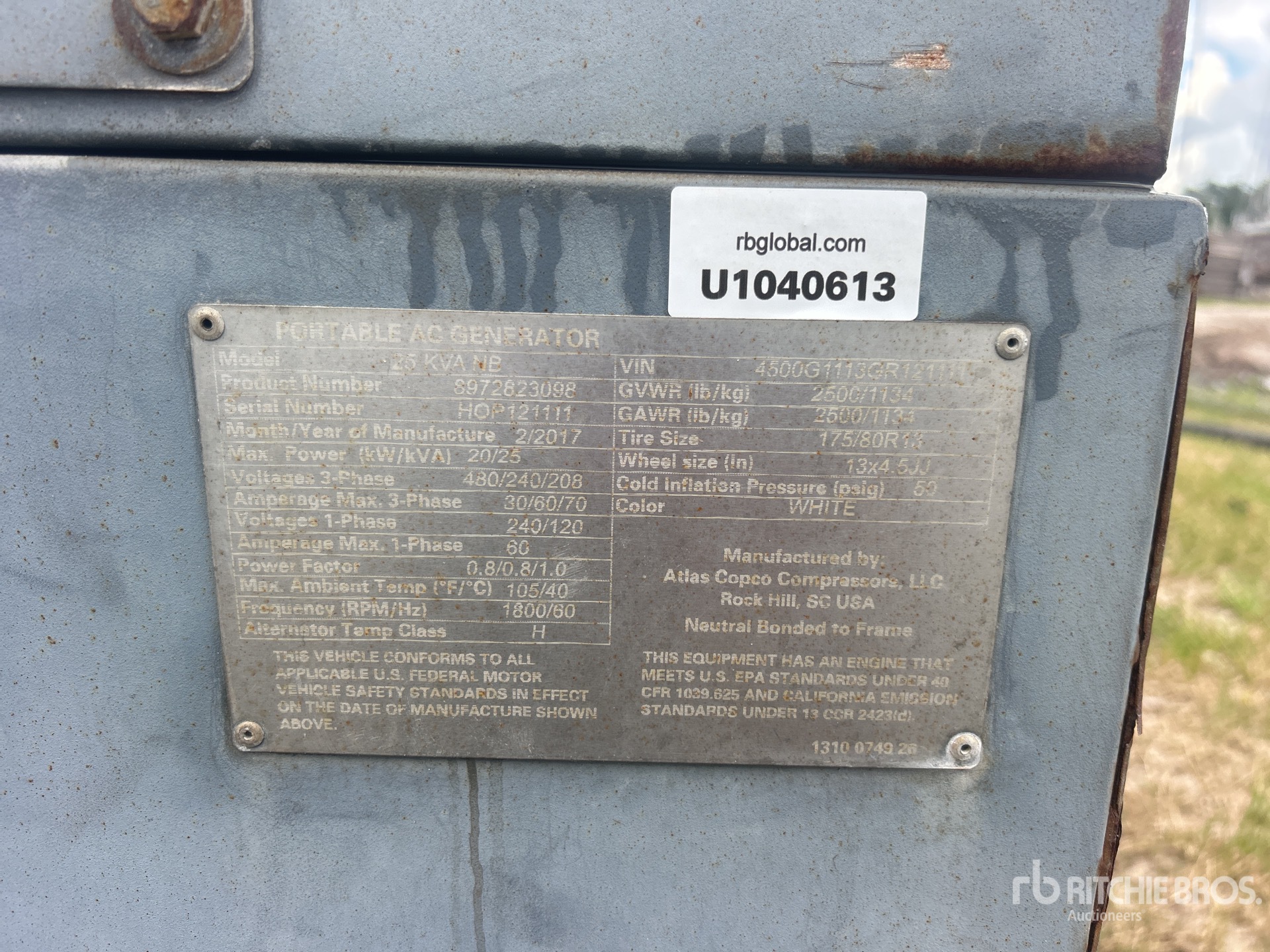 2016 Atlas Copco QAS26