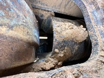 Undercarriage with Left Track Tensioner