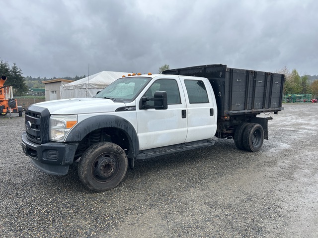 2015 Ford F-450 XL 4x2 Crew Cab Flatbed Dump Truck