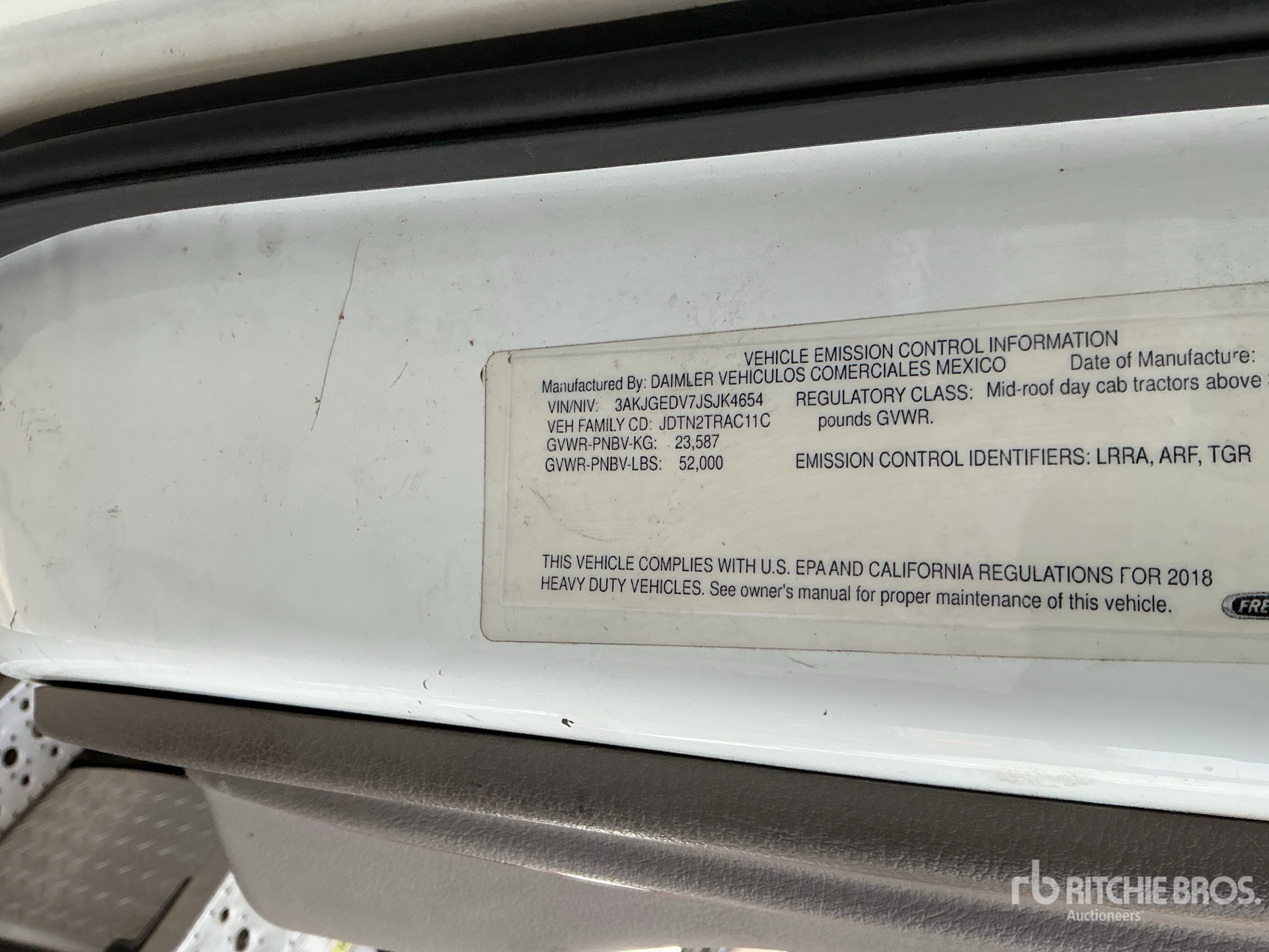 Photo of a 2018 Freightliner CASCADIA 125