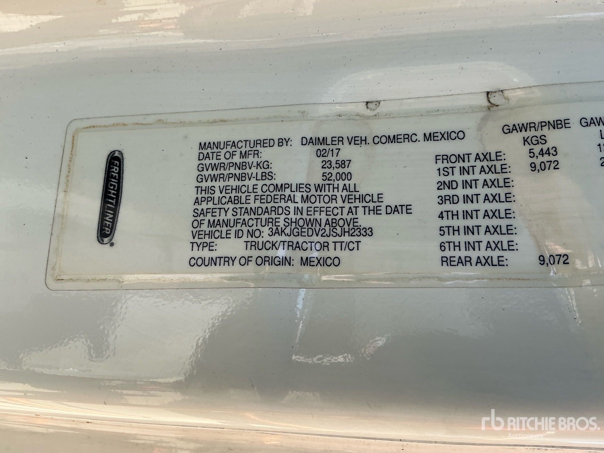 Photo of a 2018 Freightliner CASCADIA 125