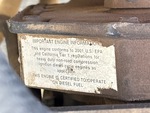 Engine with Emission Label