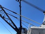 Crane Superstructure with Boom Stops