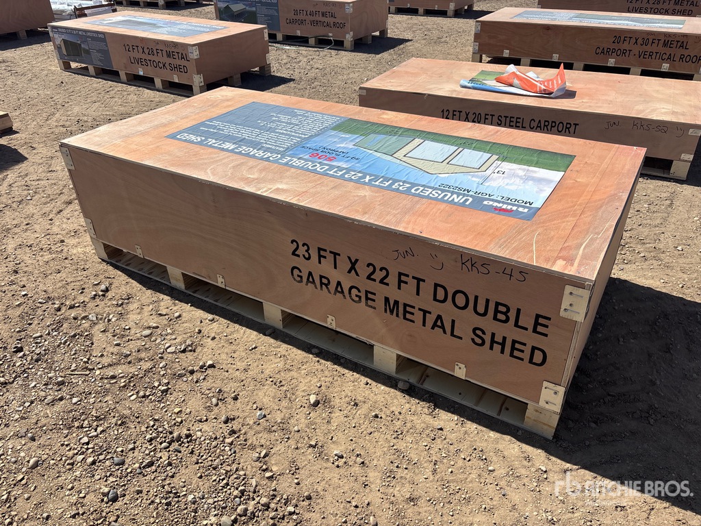 2026 AGR-MS2322 23 ft x 22 ft Double Garage Metal Storage Building
